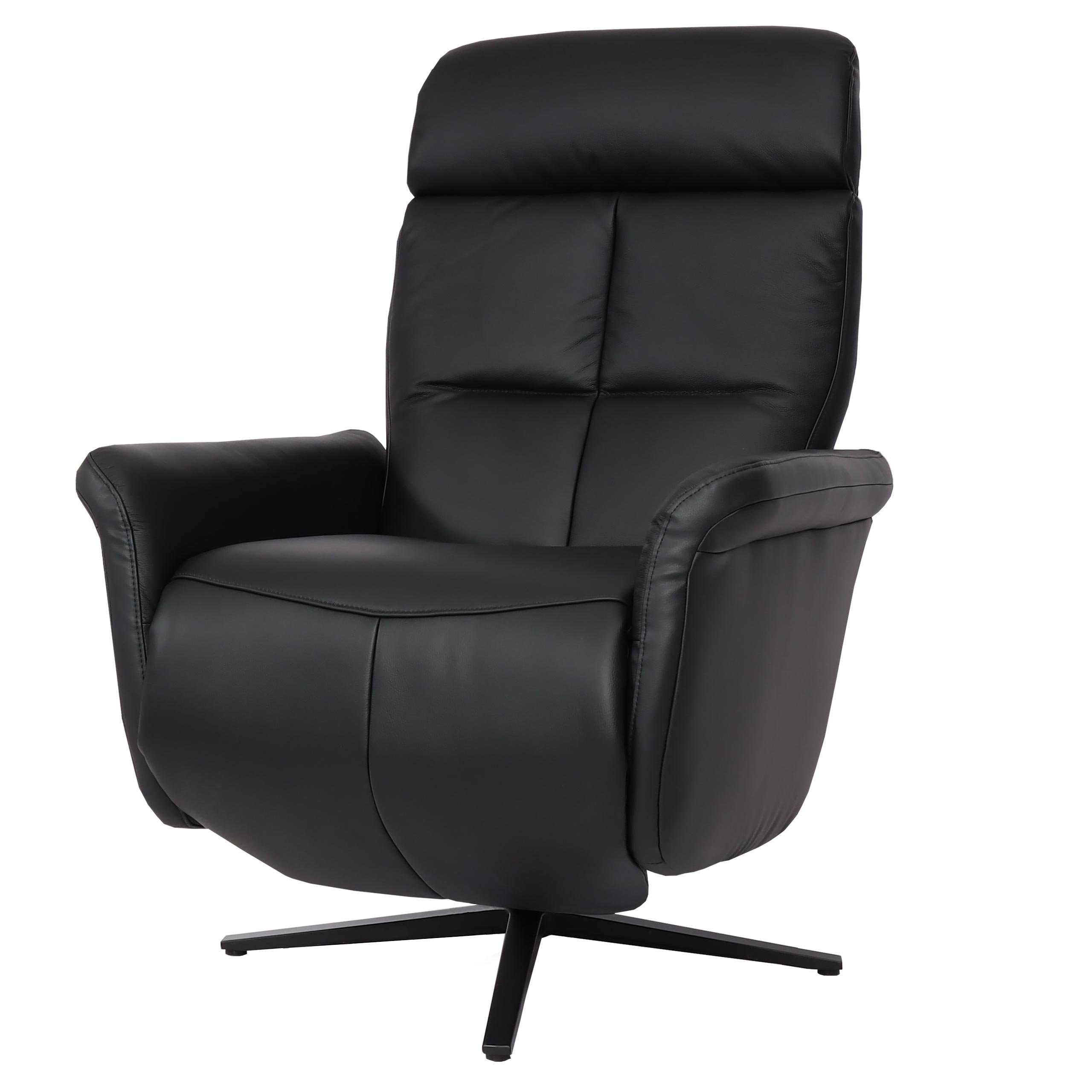 MCW Relaxsessel MCW-L10, Breite Sitzfläche, breiten Armlehnen, Fußbodenschonern schwarz | schwarz