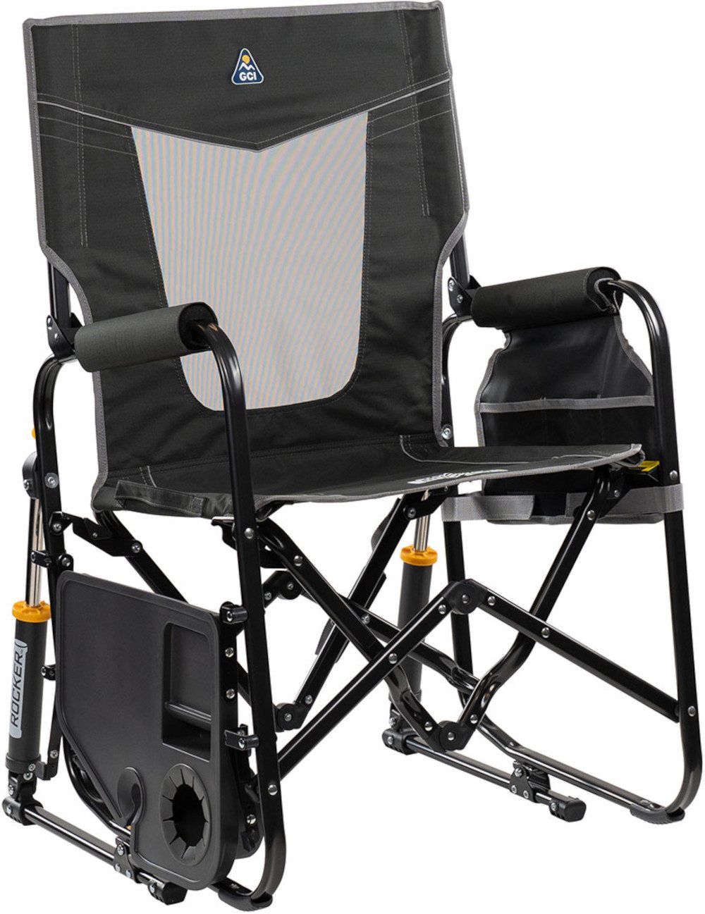 GCI Outdoor Campingstuhl GCI STOWAWAY ROCKER Campingstuhl mit SEITENTISCH