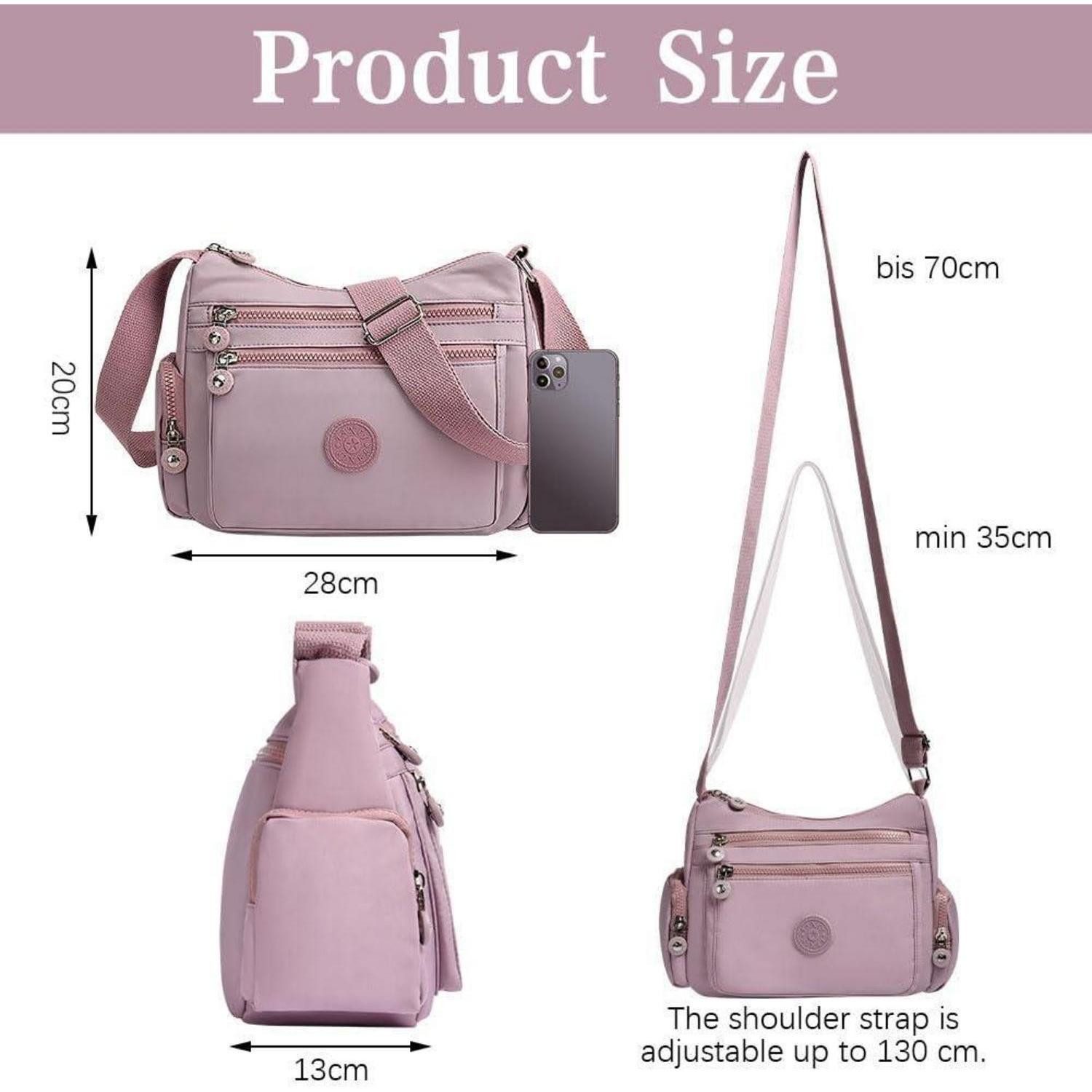 LuxusKollektion Schultertasche Umhängetasche Damen Nylon Multi günstig online kaufen
