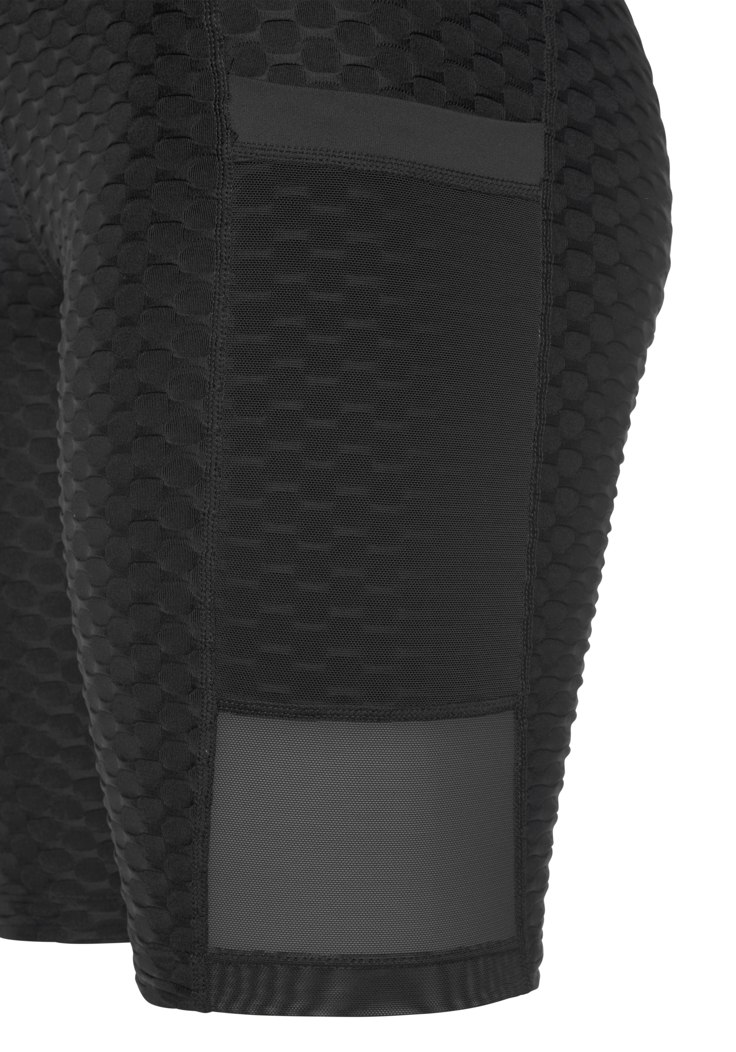 Wabendesgin und Taschen Radlerhose zwei mit schwarz active vivance -Sporthose