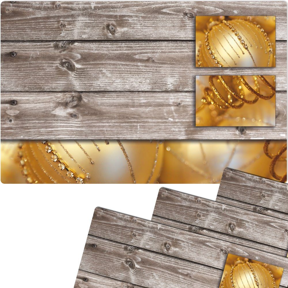 Platzset, Platzset Weihnachten Kugeln 4 Stk. 43,5 cm, matches21 HOME