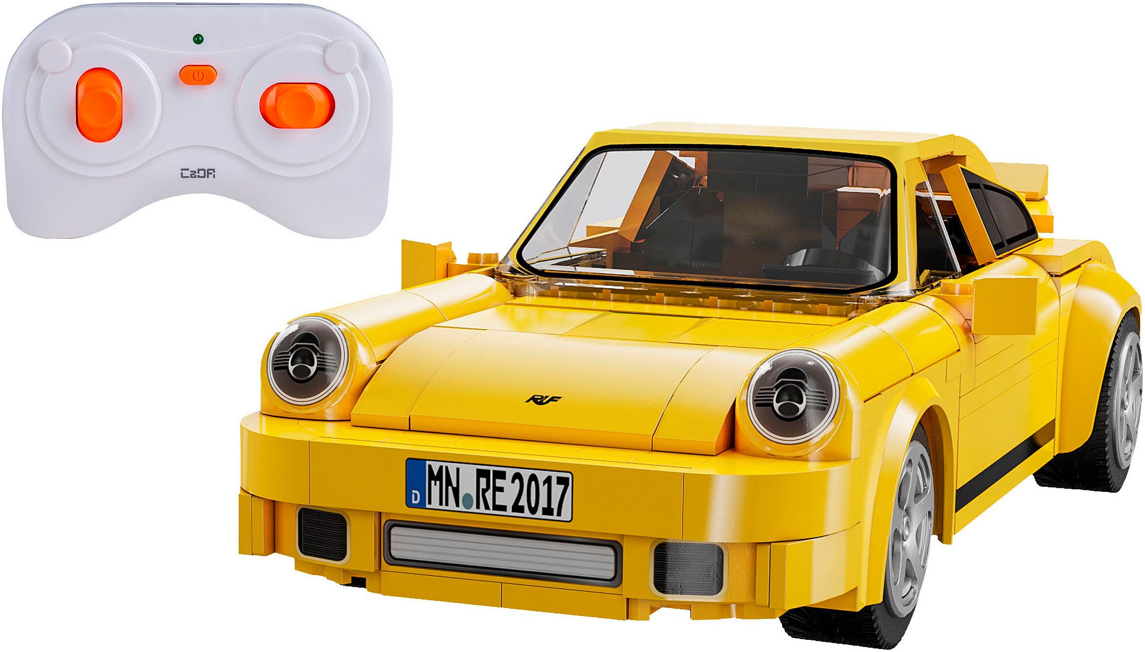 Jamara RC-Auto CaDA, RUF CTR 2017 Yellowbird 1:20 gelb 2,4GHz Bricks (222-tlg)