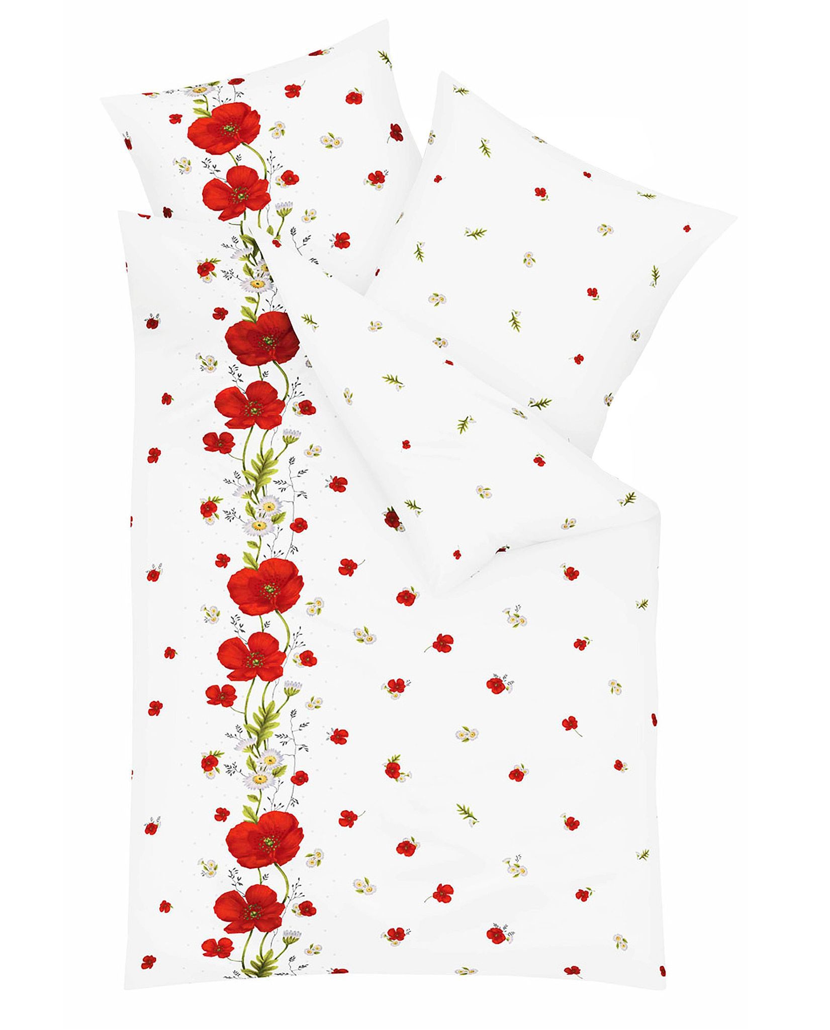 JACK Bettwäsche 135x200cm Red Poppy Mohnblumen, günstig online kaufen