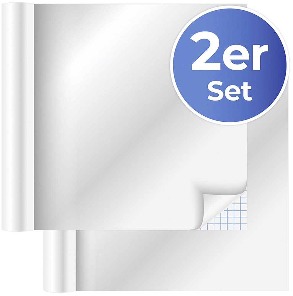 Maximex Dekorationsfolie Spiegeleffekt-Folie, (Set, 2St), 150x58 cm, zuschneidbar, selbstklebend, für Wand, Tür oder Schrank