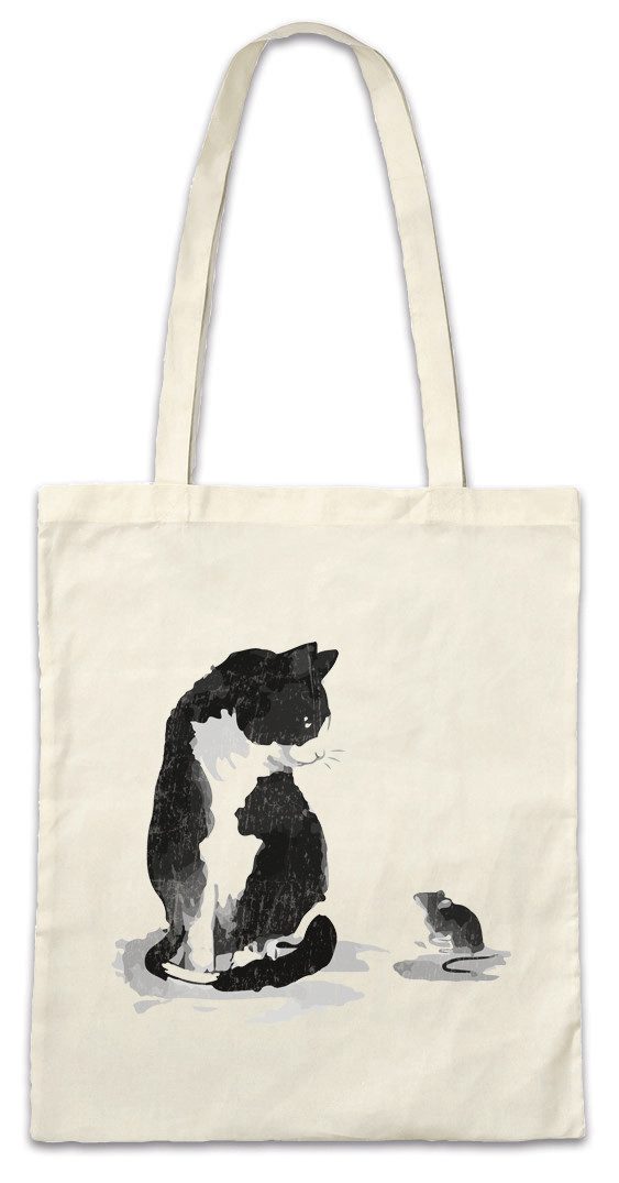 Urban Backwoods Beuteltasche Cat And Mouse Stofftasche Katzen Kätzchen Kate günstig online kaufen