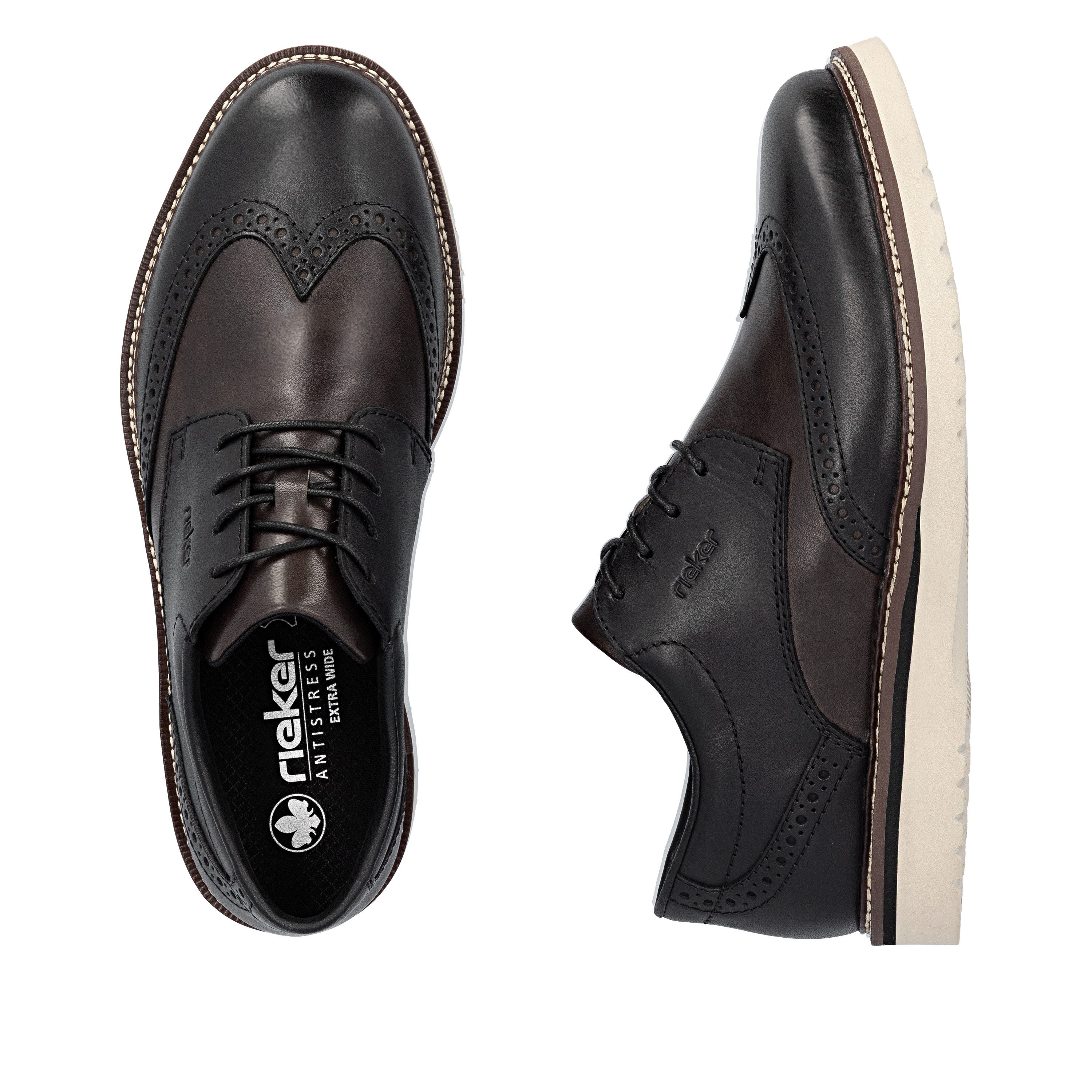 Rieker Schnürschuh Schnürschuh, Business-Schnürer, Lyralochung, in bequemer günstig online kaufen