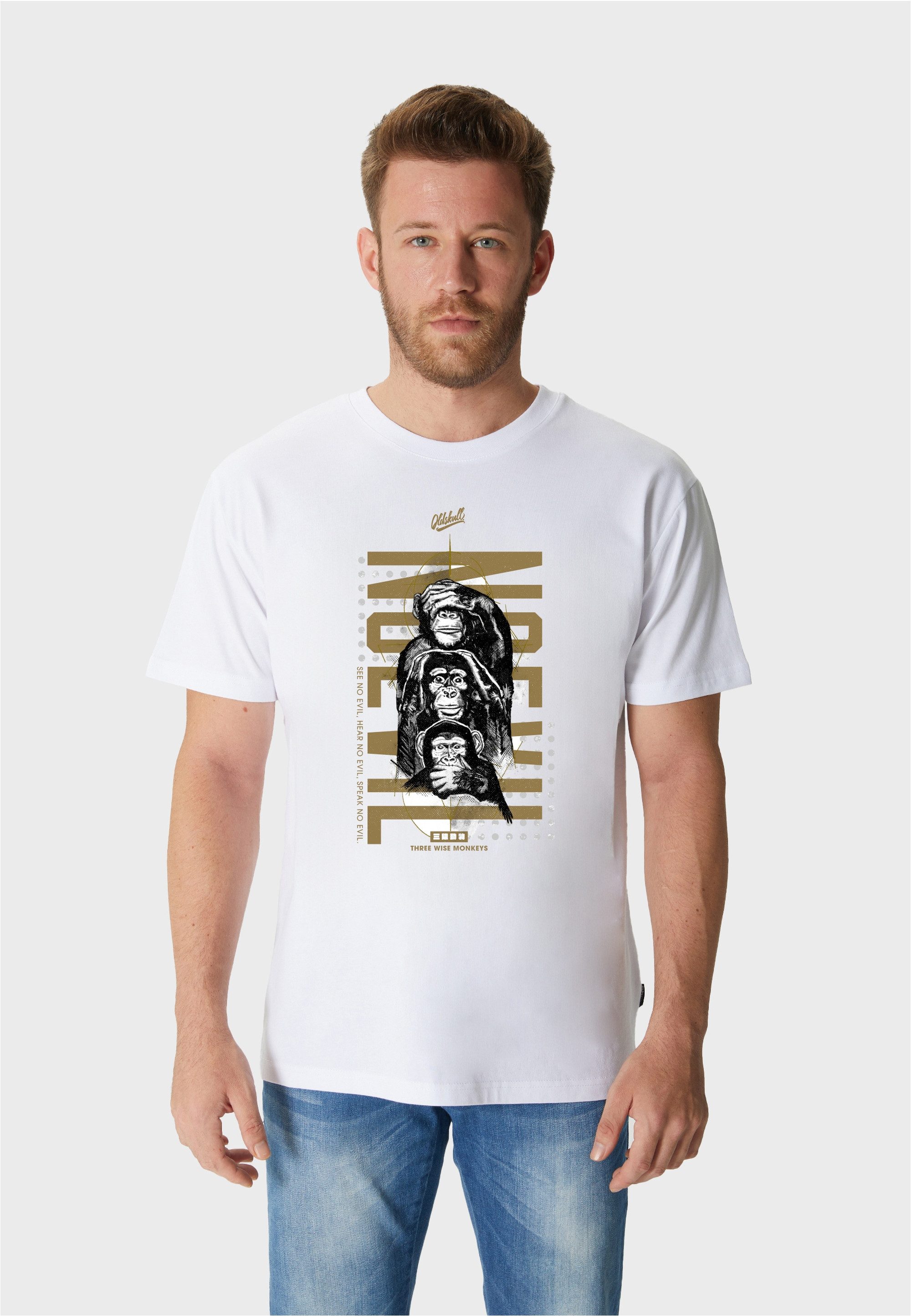 Oldskull T-Shirt Wrldvibe No Evil Logo günstig online kaufen