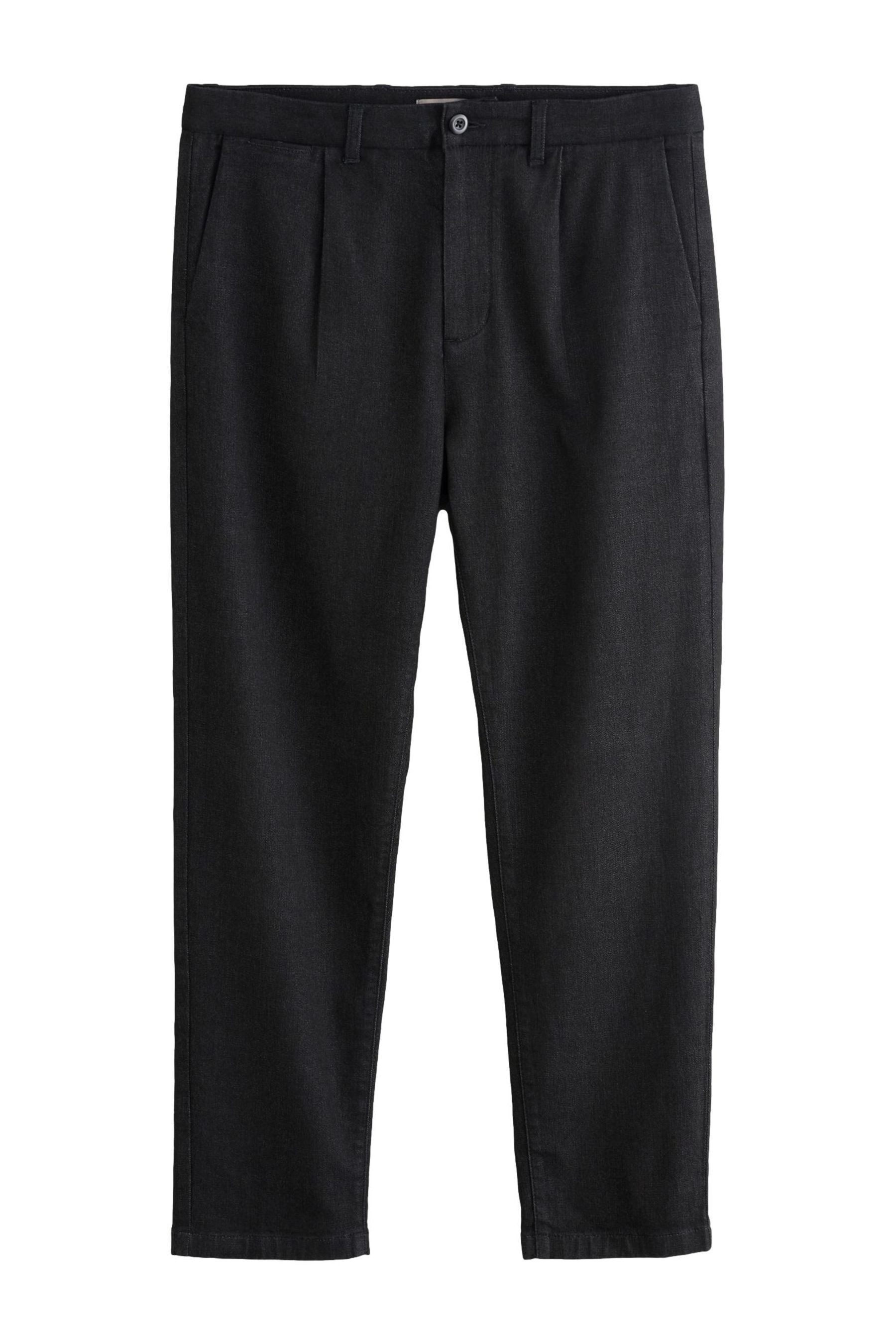 Regular-fit-Jeans Regular Fit Denim-Chinohose mit Bundfalte