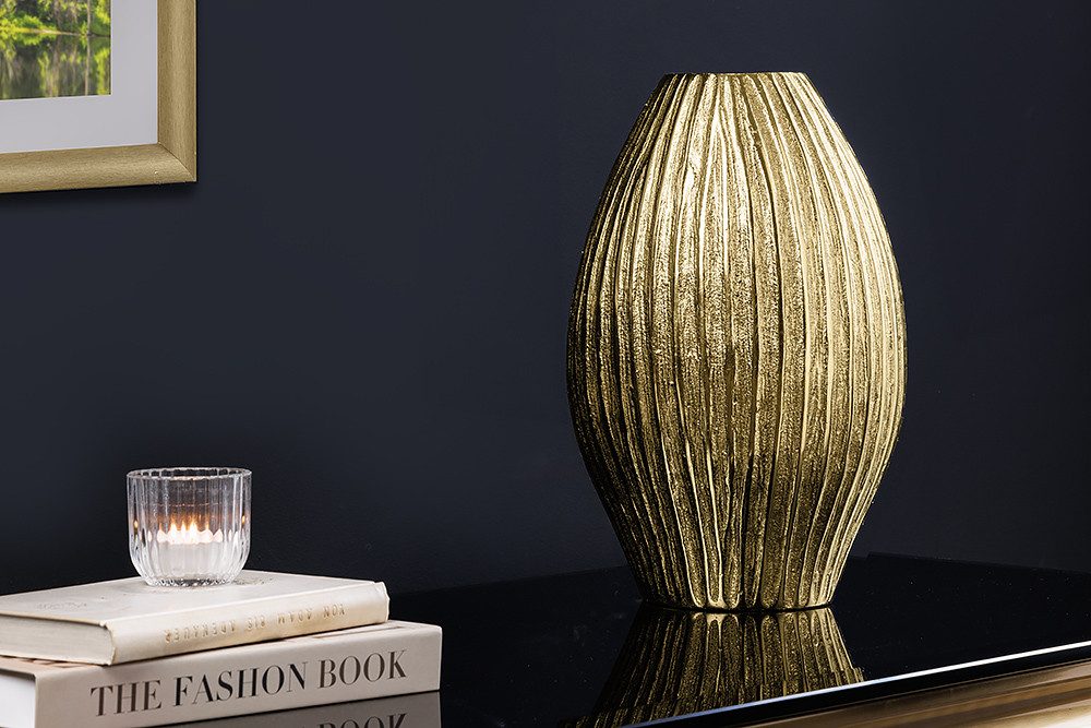 riess-ambiente Dekovase ELEGANCE 35cm gold antik · Blumenvase aus Metall fü günstig online kaufen