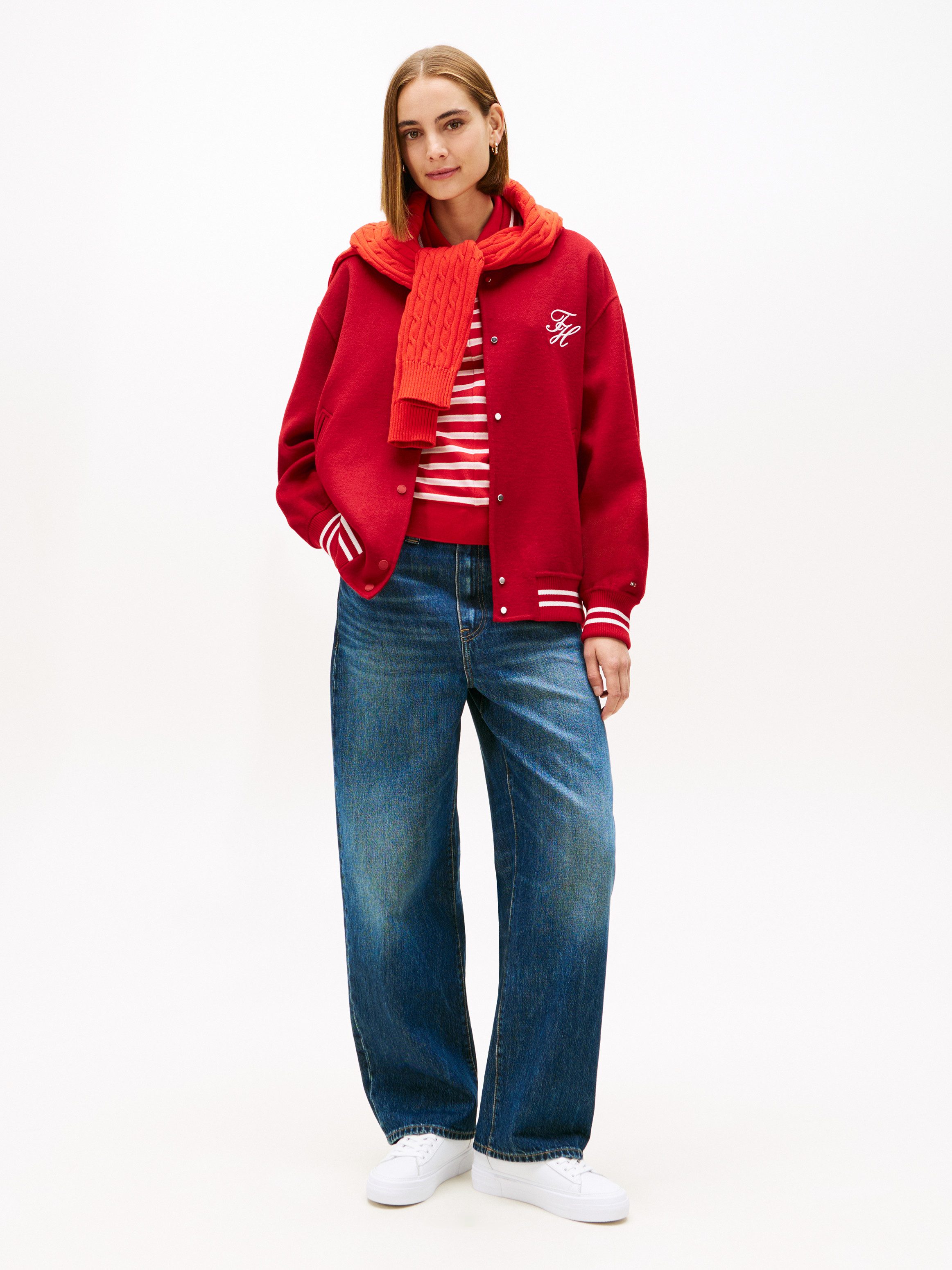 Tommy Hilfiger TH FOXING PLATFORM LEATHER Plateausneaker, Freizeitschuh, Halbschuh, Schnürschuh, weiche Schaftrand-Polsterung