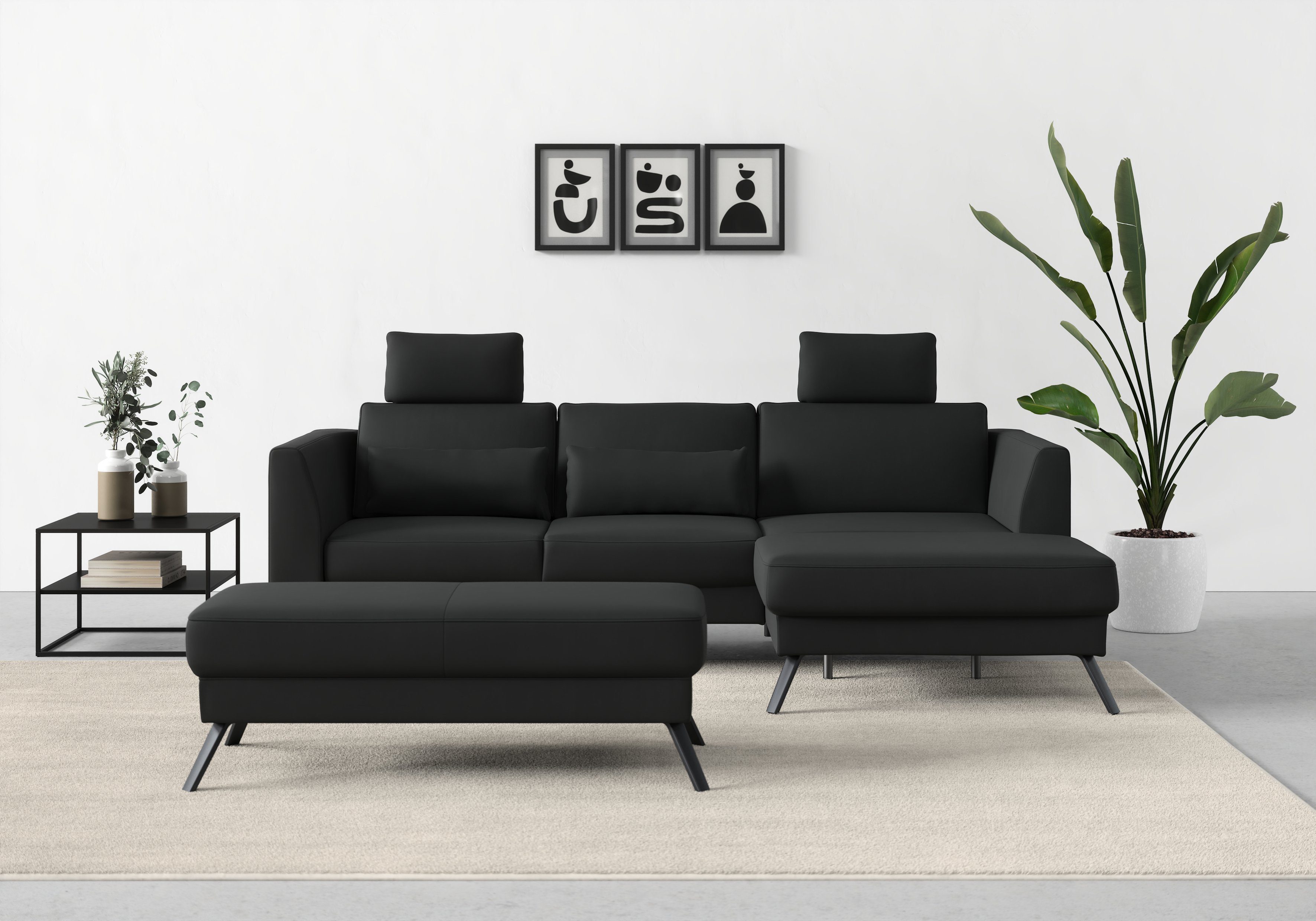 sit&more Ecksofa Lindholm, mit Federkern Sitztiefenverstellung und