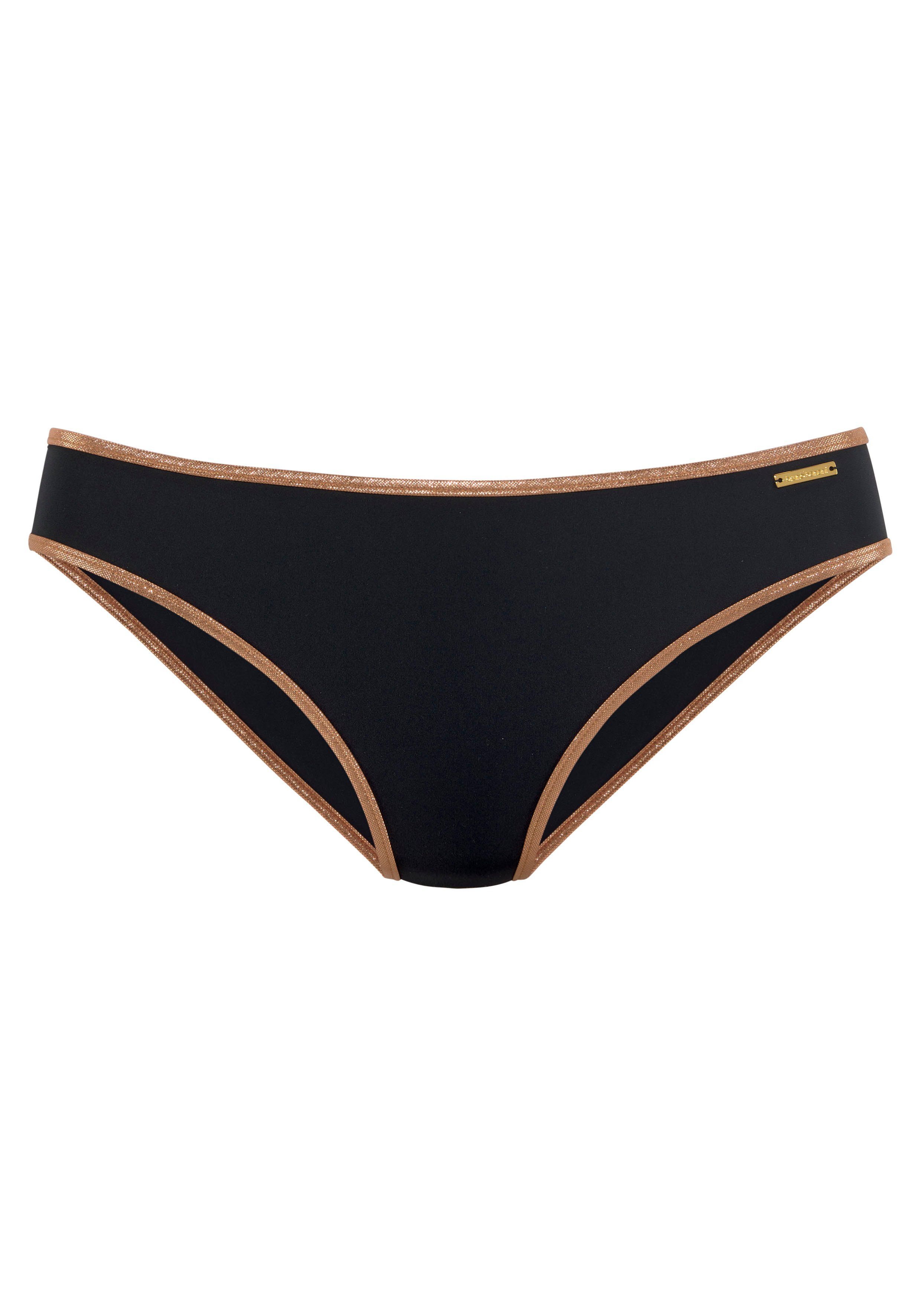 Bruno Banani Bikini-Hose Milano mit kupferfarbener Paspel günstig online kaufen