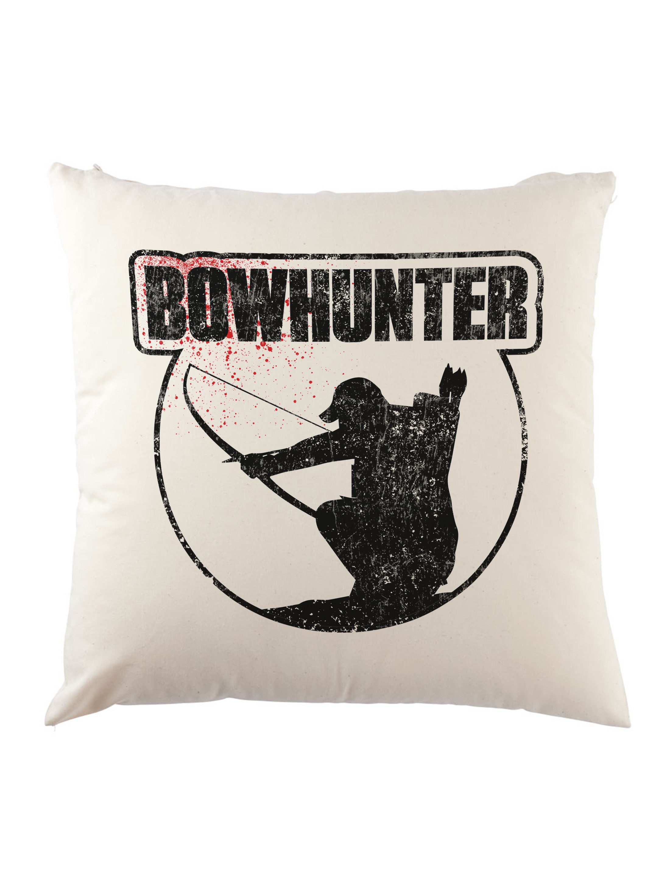 Urban Backwoods Dekokissen Bowhunter Dekokissen Bogen Pfeil Hirsch Reh Jagd Jäger Bär Geweih Deer, Bear Fun Hunt Antlers