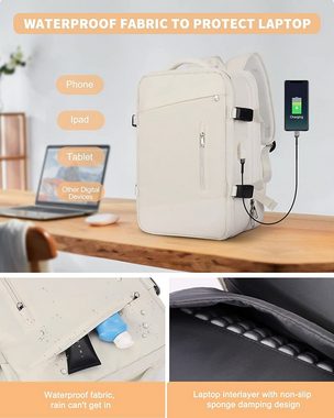 DTC GmbH Reiserucksack, Lässiger Tagesrucksack Schultasche, Laptop Rucksack, mit 2 Laptopfach (passend für ein 15,6" Tablet bzw. ein 17" Laptop)