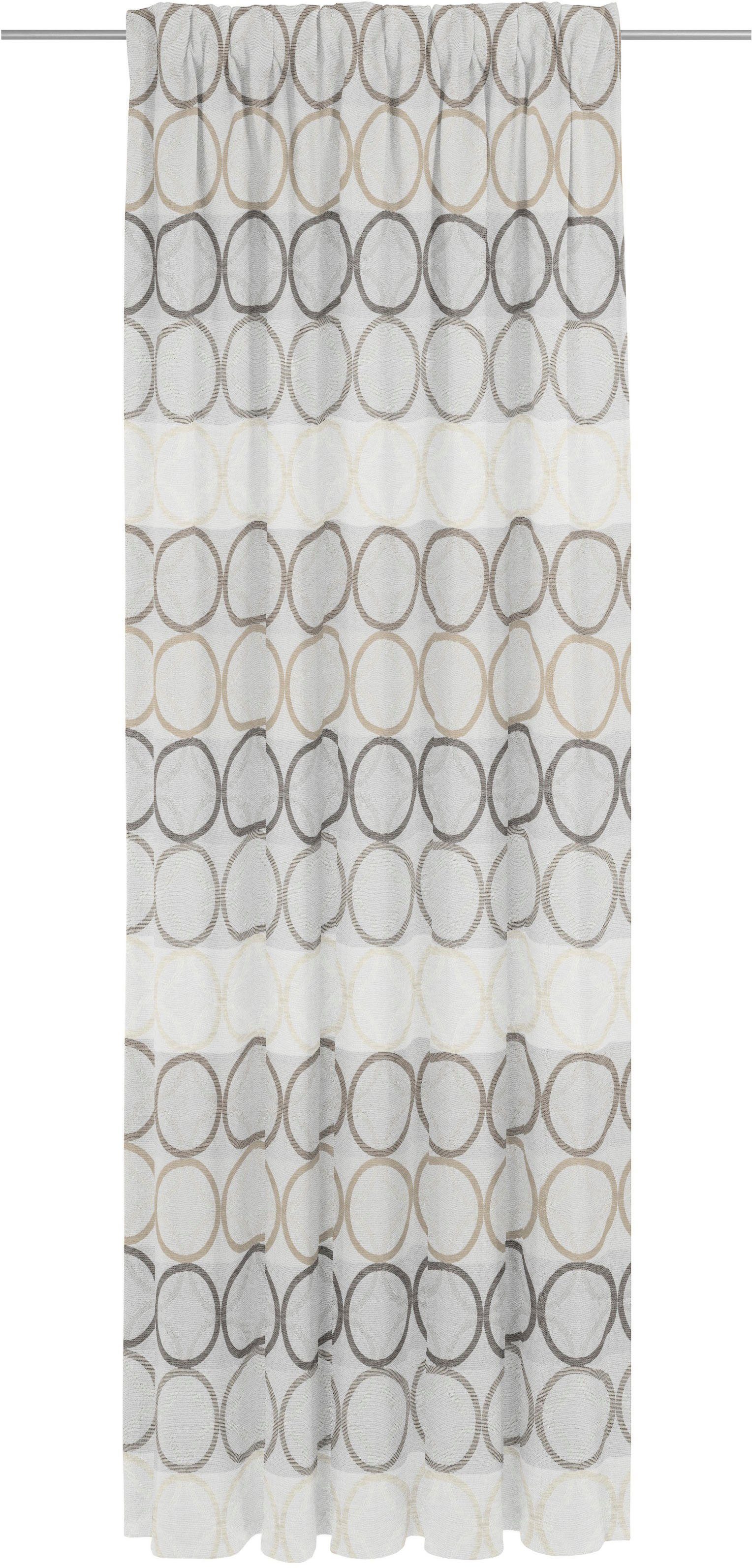 braun Wirth, blickdicht, St), Jacquard Multifunktionsband Vorhang (1 Zirbello,