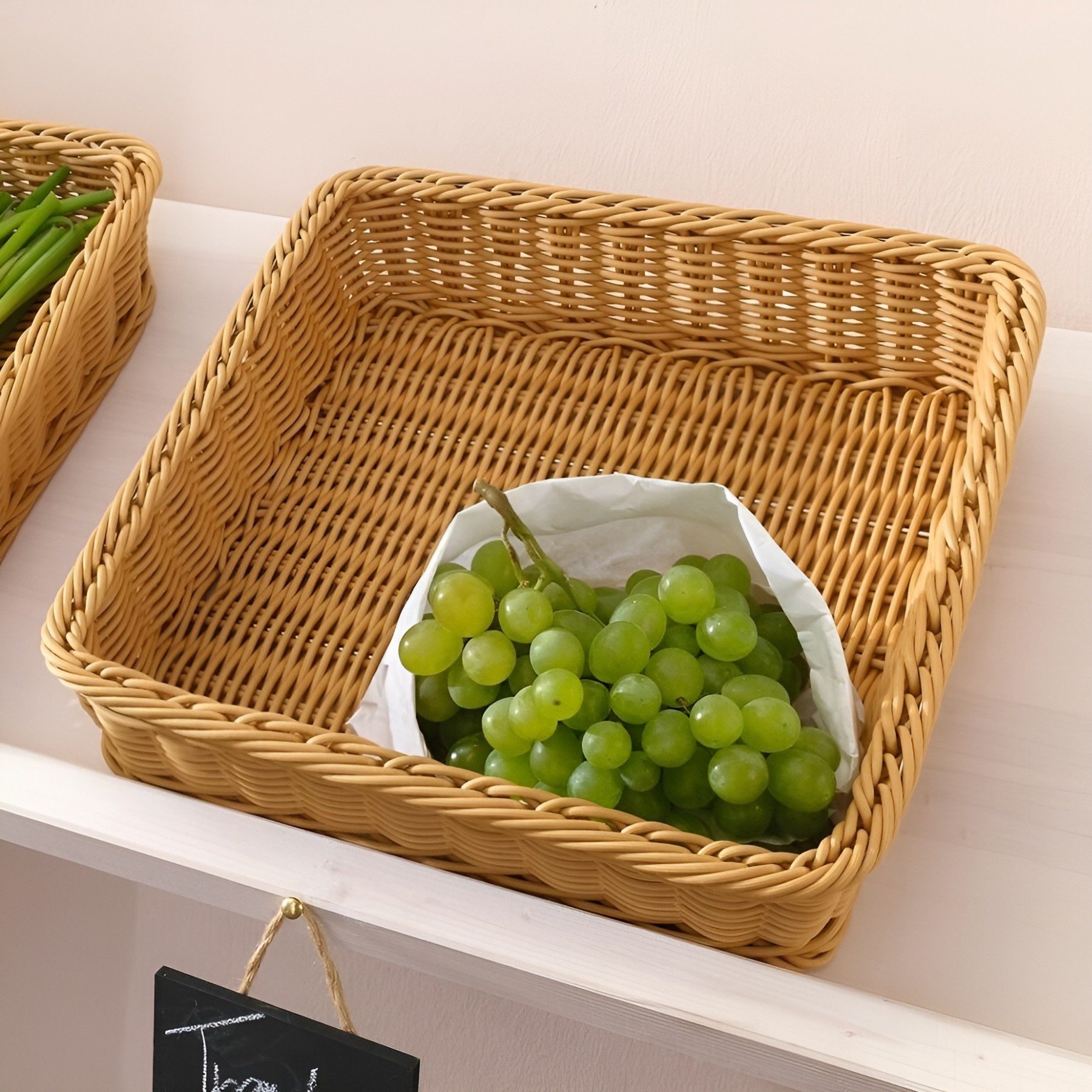 Dekoleidenschaft Regalkorb Auslagekorb aus Polyrattan, Schrankkorb, günstig online kaufen