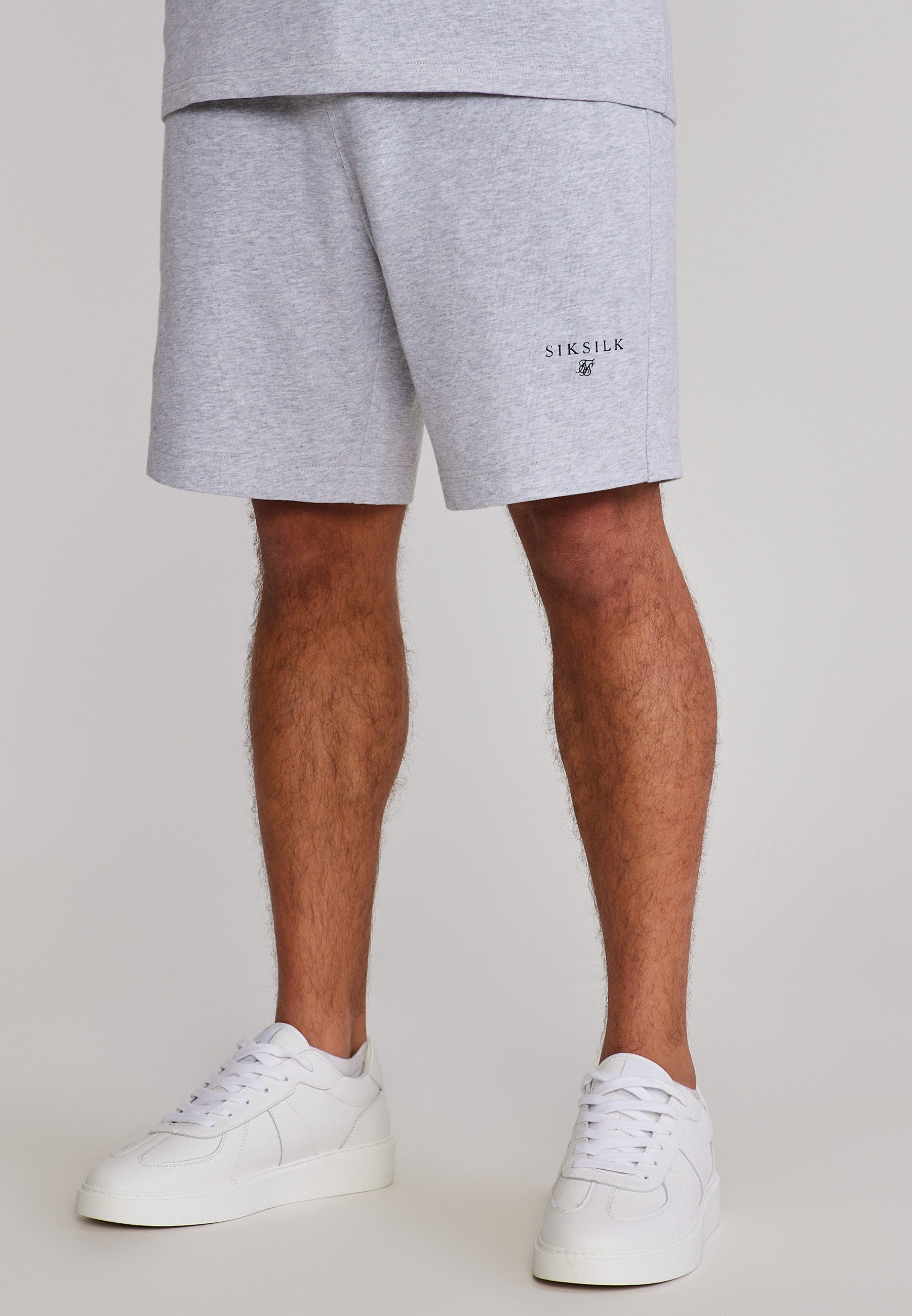 Siksilk Sweatanzug SikSilk Herren Grau Marl Vest and Shorts Set – Bild 3 von 5