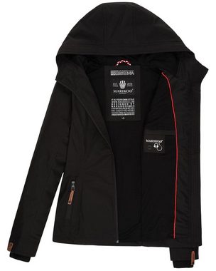 Marikoo Outdoorjacke Brombeere sportliche Übergangsjacke mit Kapuze