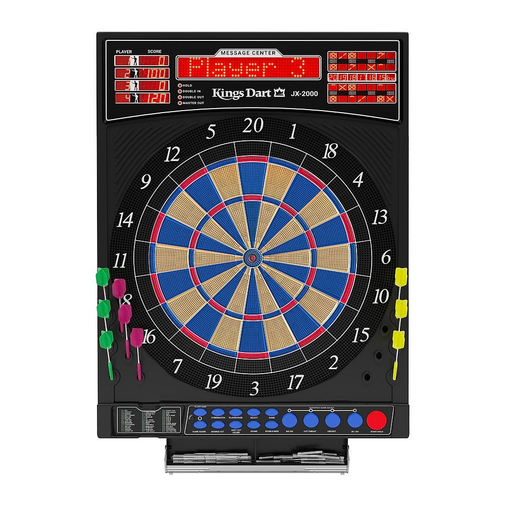 Kings Dart Dartscheibe Elektronische Dartscheibe Profi Turnier 2.0, Professionelle Turnier-Dartscheibe mit Top-Ausstattung