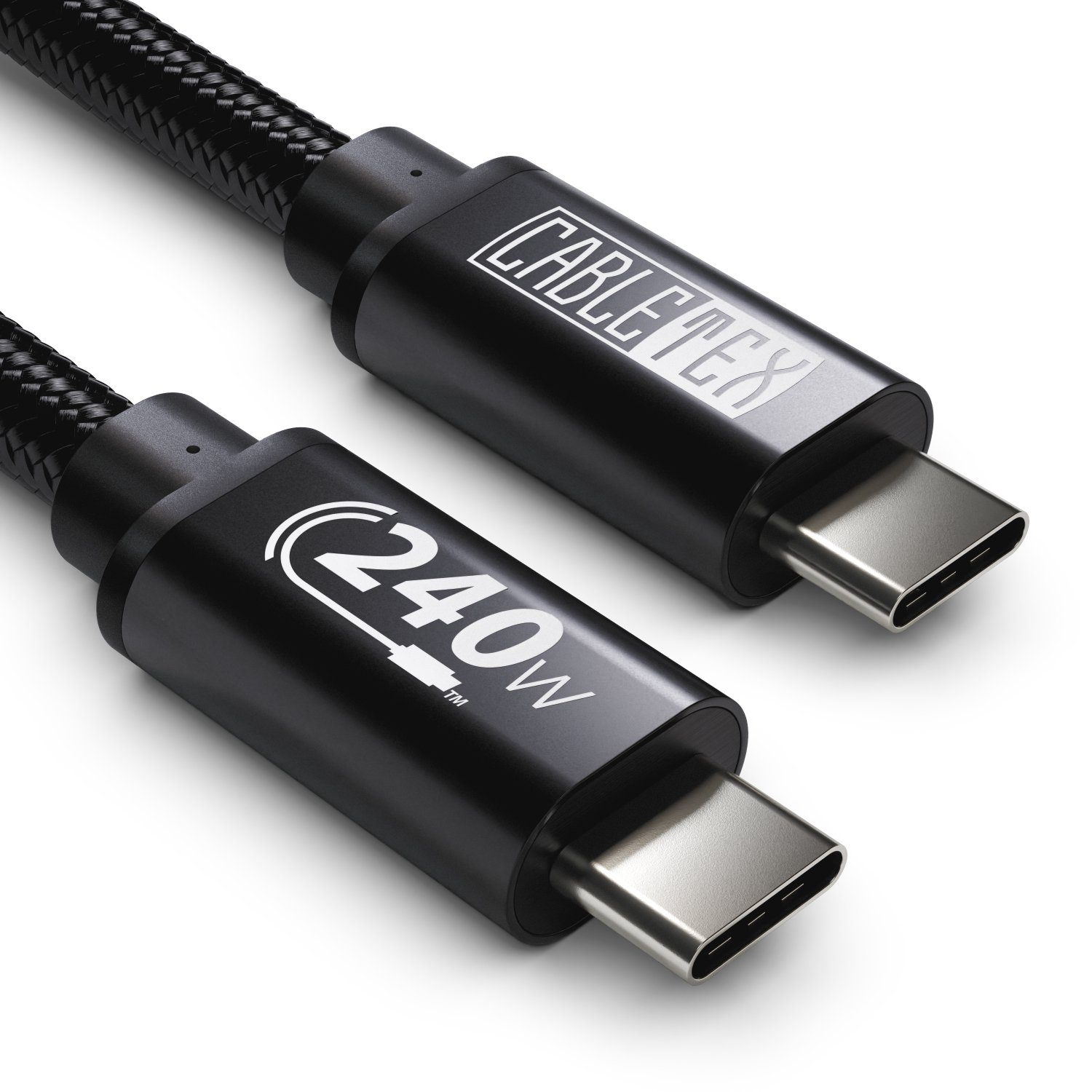 CABLETEX USB C Power Delivery 240W Ladekabel für Laptops & Smartphones Tablet-Kabel, USB-C, USB-C (100 cm), QuickCharge-240W