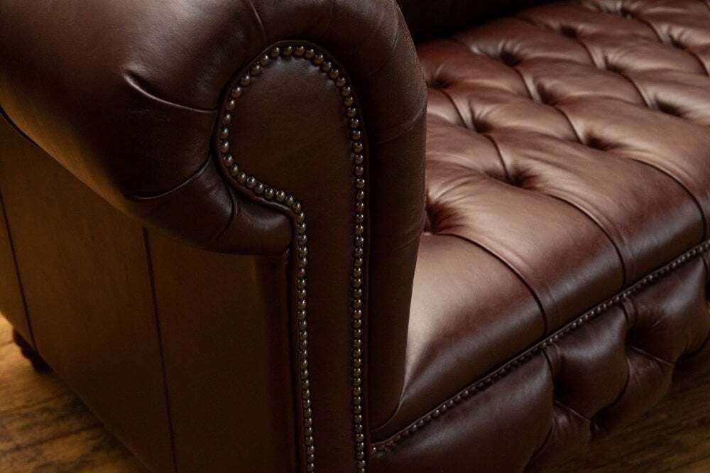 JVmoebel Chesterfield-Sofa Chesterfield Europa Teile, Leder Sofort, 4 in Klassische Leder Sofa 1 Sitzers Made Luxus 100