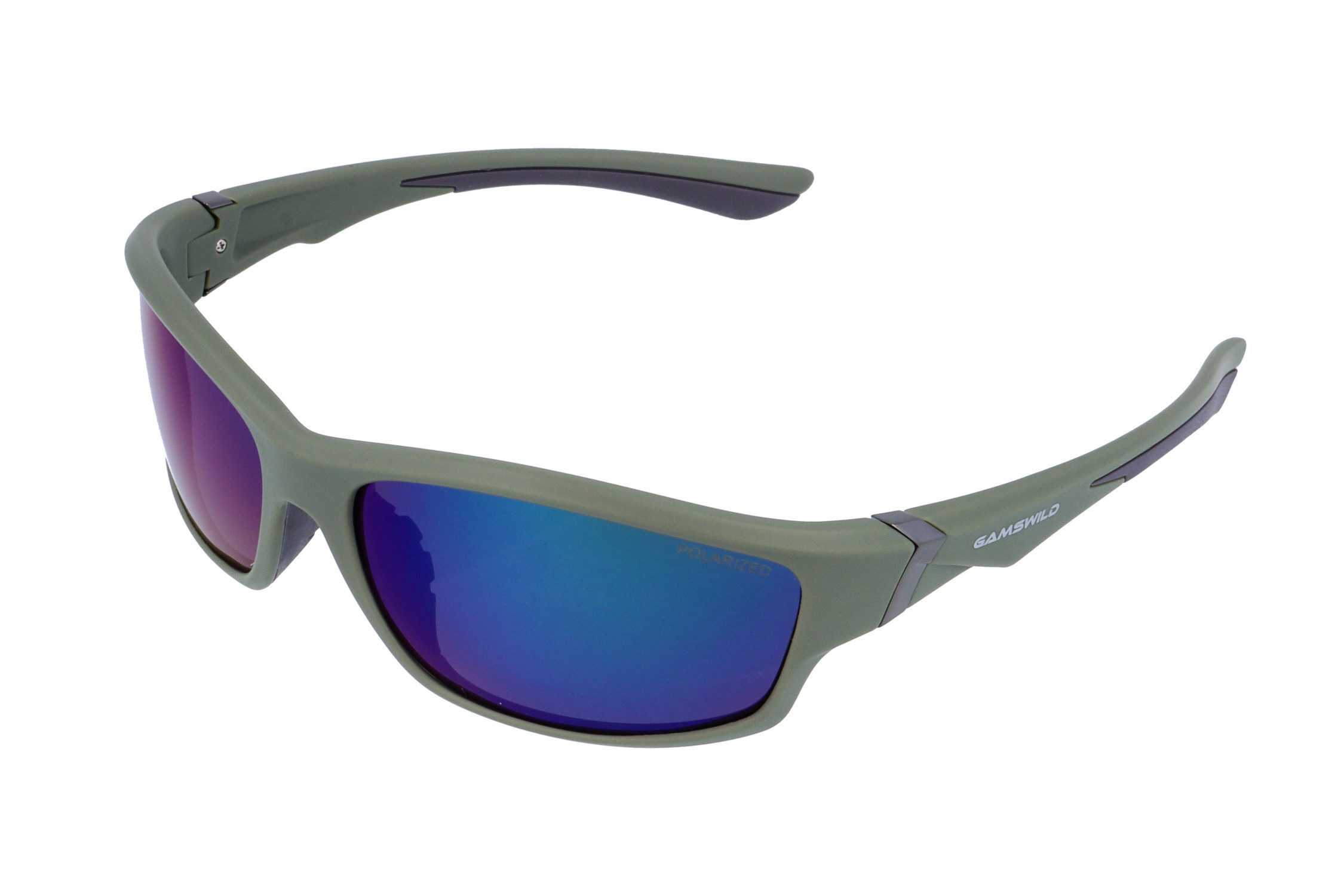 Gamswild Sportbrille UV400 Sportbrille Sonnenbrille Fahrradbrille Skibrille polarisierte, Gläser Damen Herren Modell WS6036 in blau, lila, grün