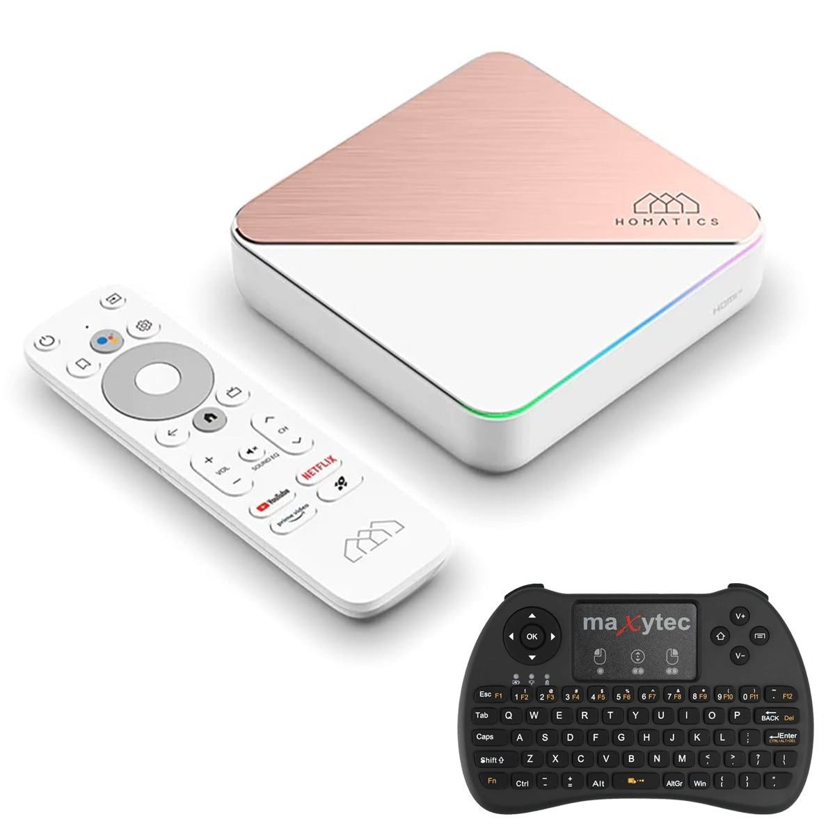 Streaming-Box Box R 4K Plus Android TV Mediaplayer mit Android Tastatur