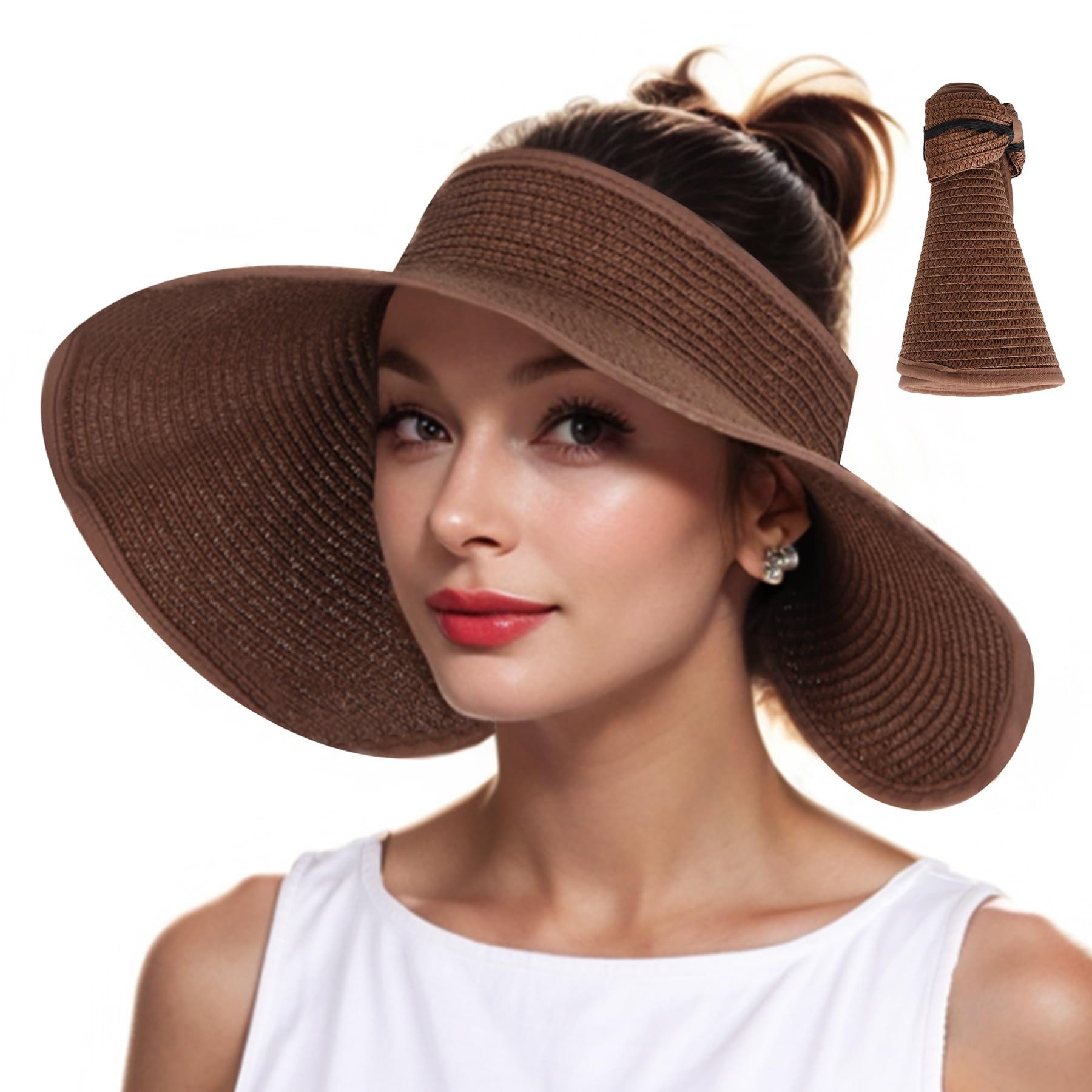 Coonoor Strohhut Damen Sonnenvisier Hüte mit günstig online kaufen