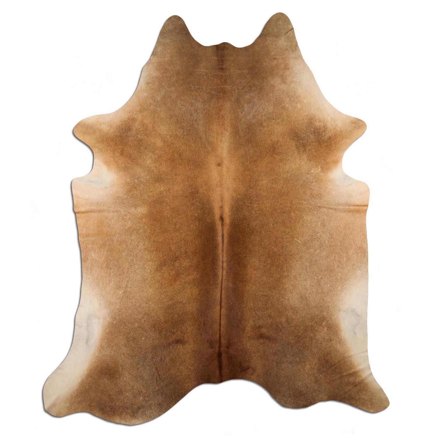 Livorio Fellteppich - hellbraun grau / tan grey, Kuhfell, Premium Kuhfell Teppich,Rinderfell,Echtfell