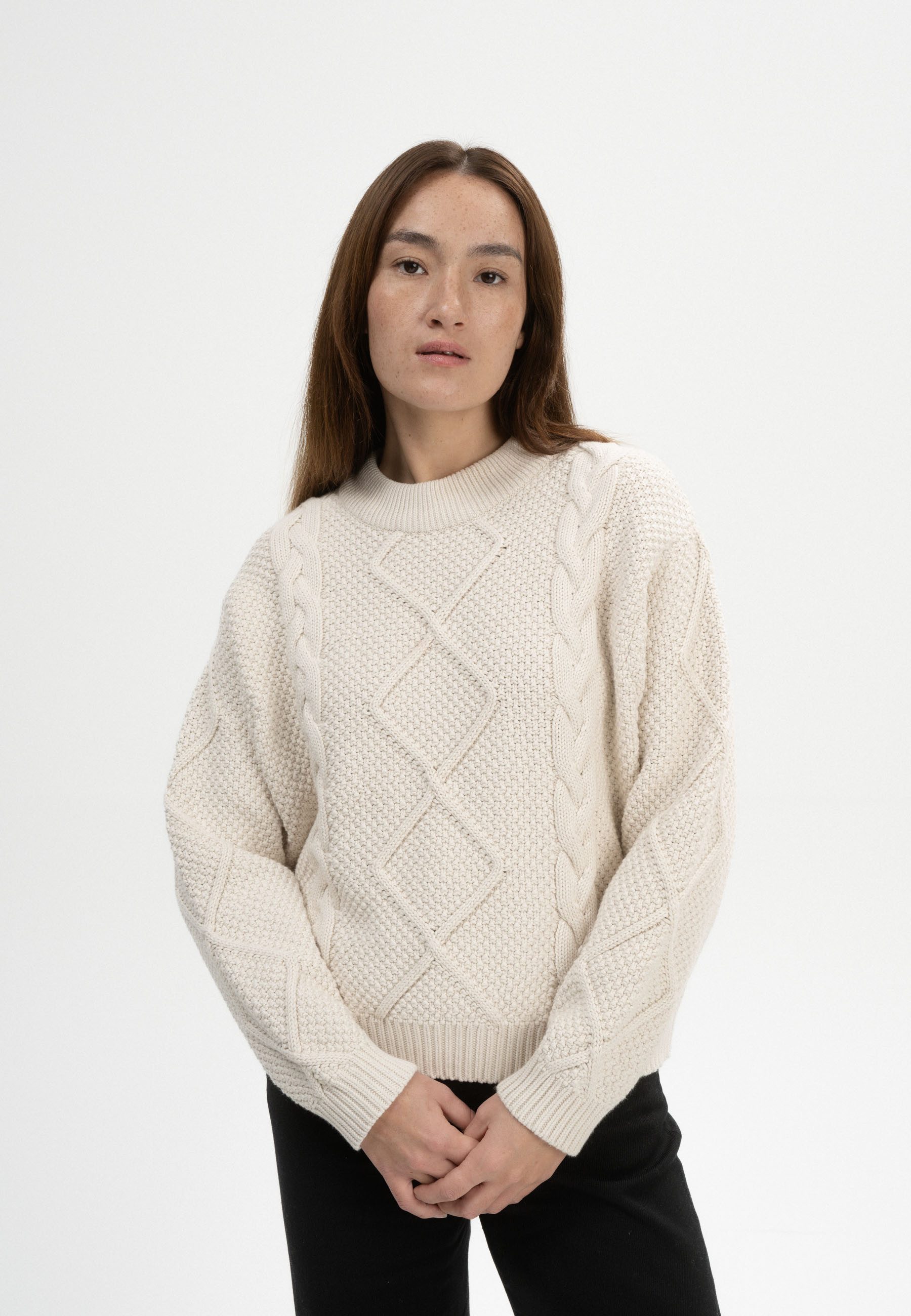 Strickpullover Zopfmuster Strickpullover Style SAMAIRA