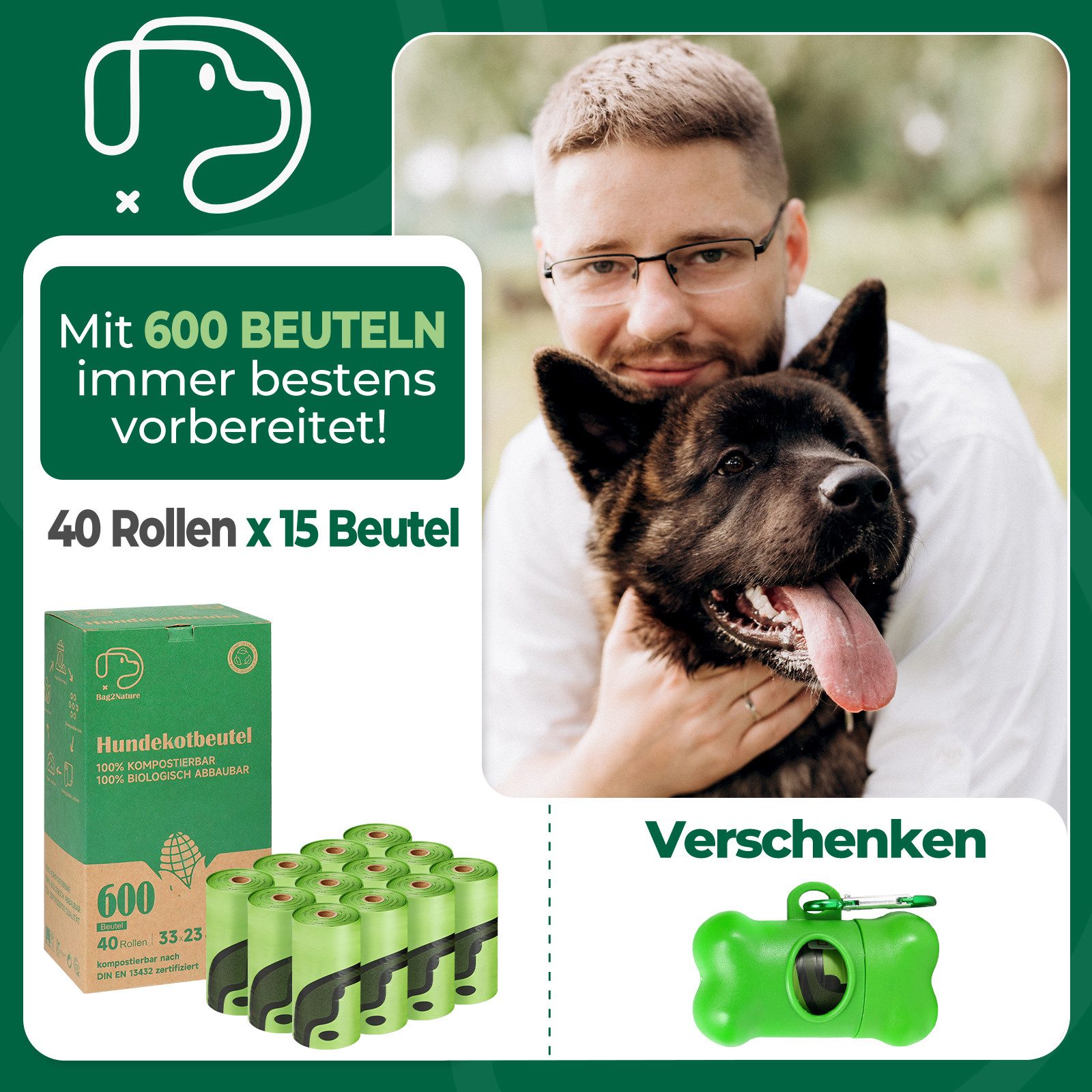 Thumbnail - YI Hundekotbeutel 600/360 Stück Hundekotbeutel,100% Hundekotbeutel biologisch abbaubar