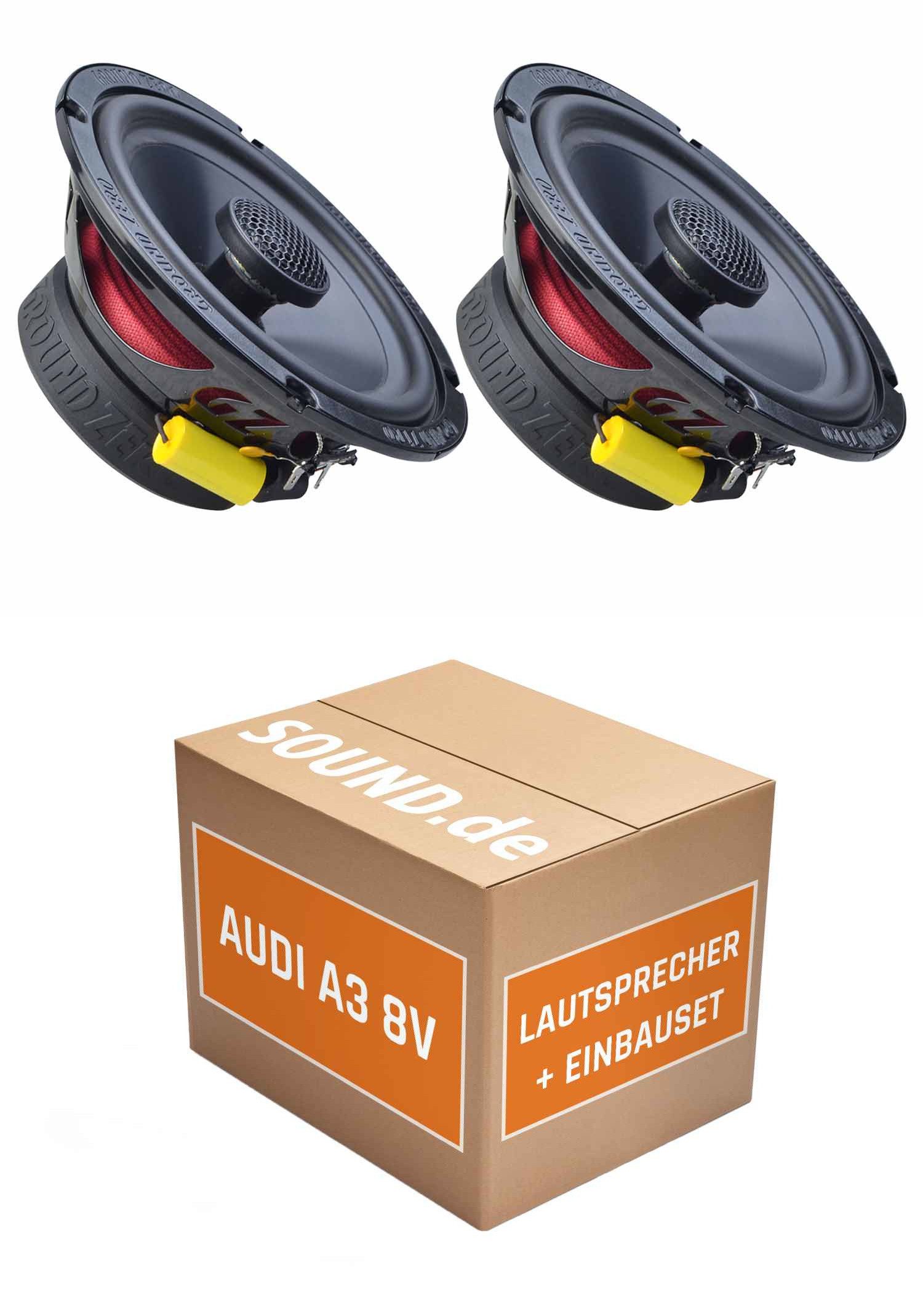 Lautsprecher Boxen Einbauset Ground Zero GZRF 6.5SQX Audi A3 8V Auto-Lautsprecher