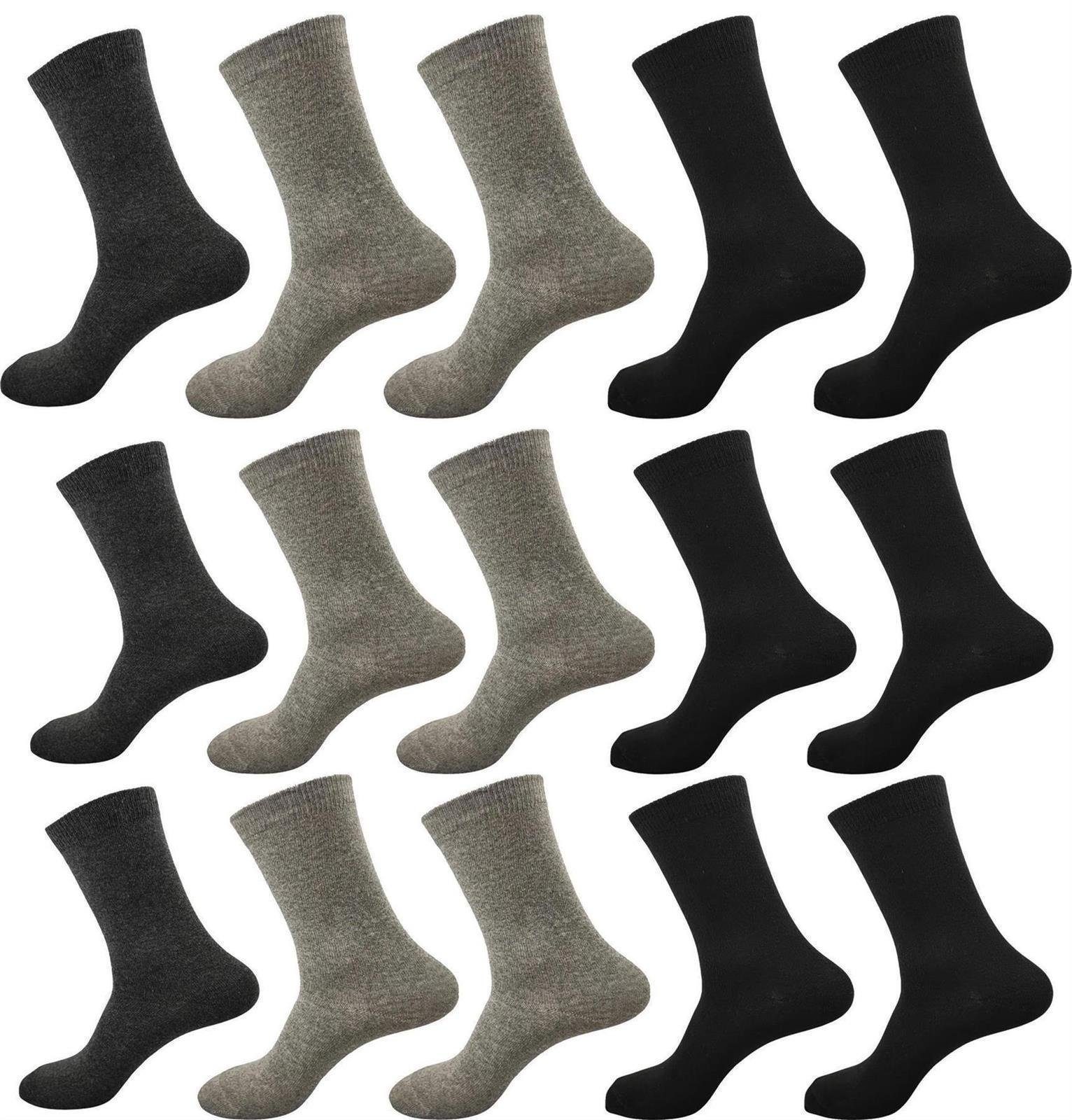 EloModa Basicsocken 5, 10, 15, 20 Paar Herren Business Socken Baumwolle ohne Gummi, (15-Paar)