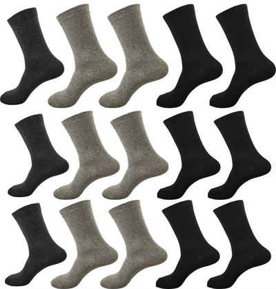 EloModa Basicsocken 5, 10, 15, 20 Paar Herren Business Socken Baumwolle ohne Gummi, (15-Paar)