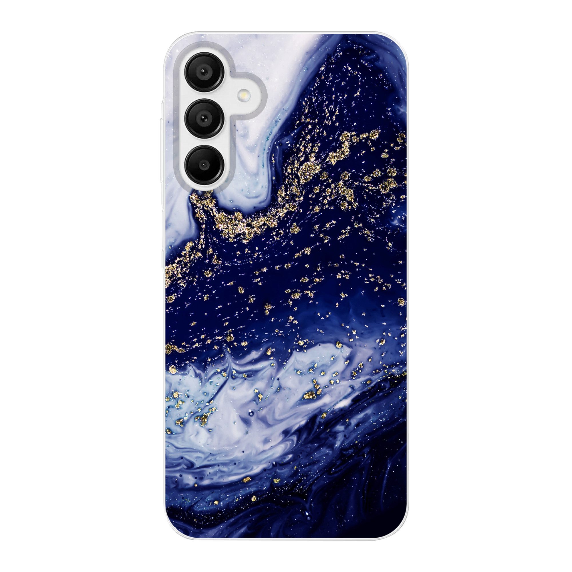 MuchoWow Handyhülle für Samsung Galaxy A15 Marmor - Gold - Natursteine, Smartphone-Bumper, Print, Handy Schutzhülle Dünn