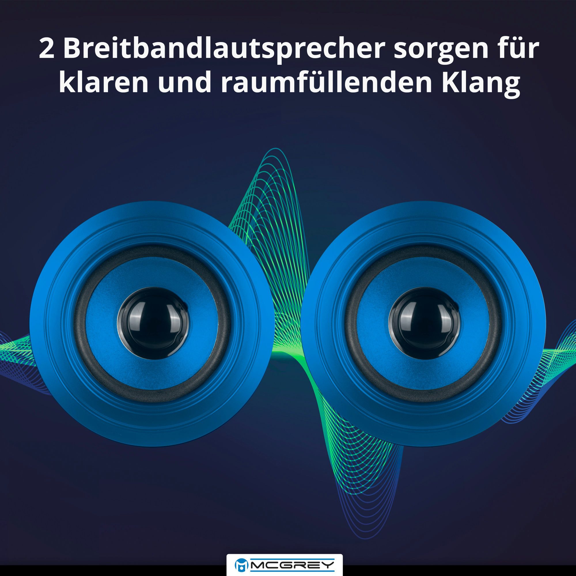 McGrey Tragbarer Speaker für vielseitigen Einsatz inklusive Fernbedienung - Bluetooth-Lautsprecher (6 W, FM-Radio mit 30 speicherbaren Senderplätzen integriert) – Bild 4 von 5