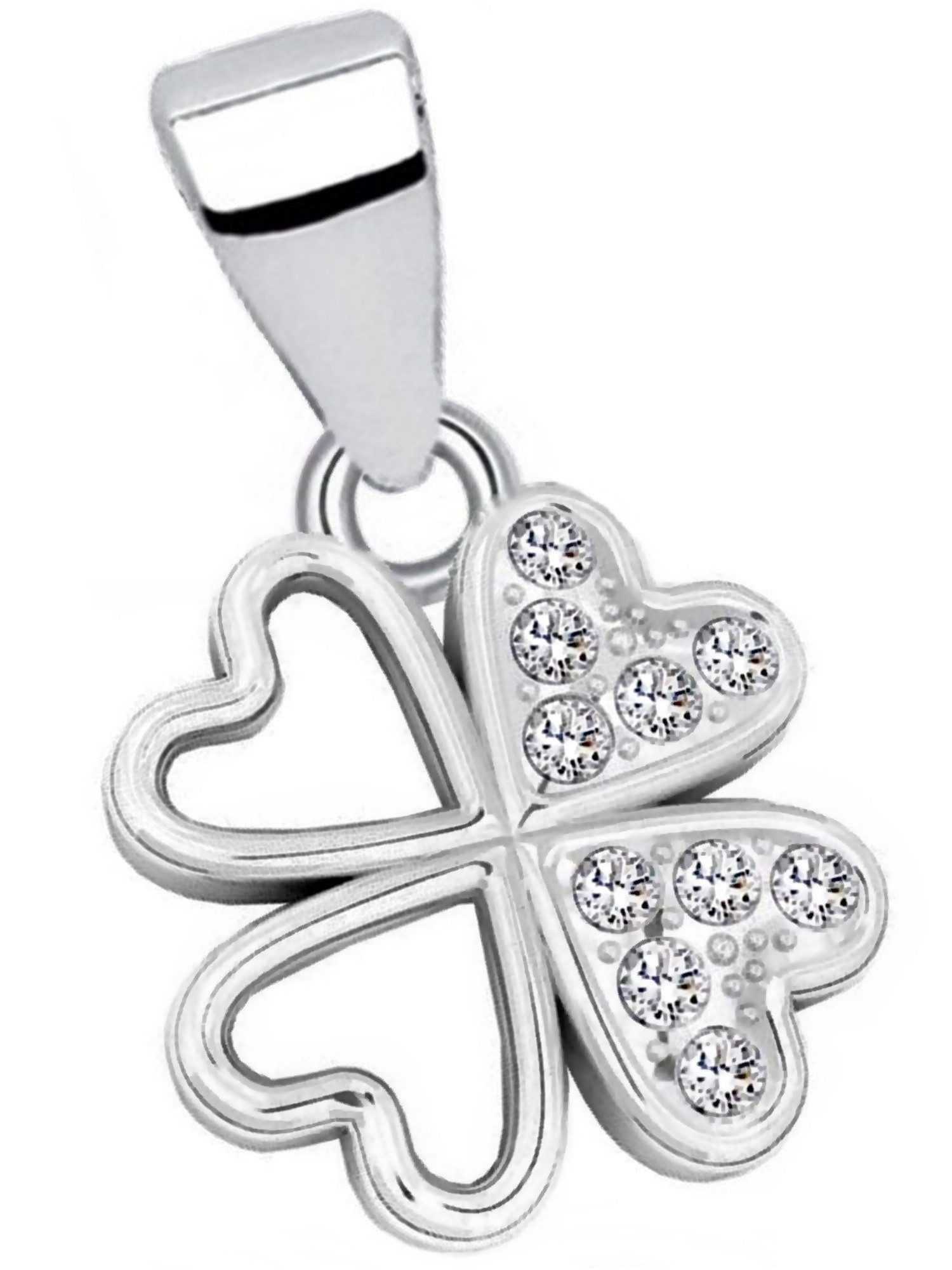 Goldene Hufeisen Kettenanhänger Kleeblatt Zirkonia Anhänger für Halskette 9 günstig online kaufen