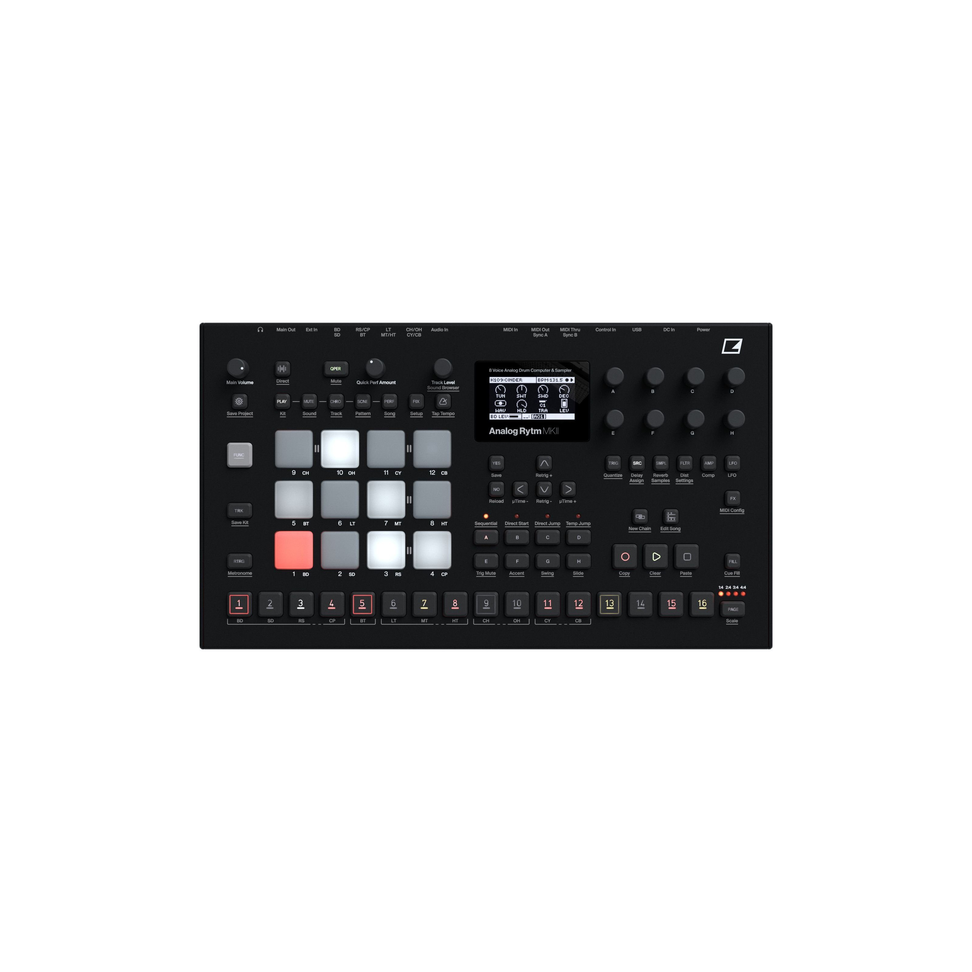 Elektron Synthesizer (Analog Rytm MKII Black, Groove-Tools, Drumcomputer), Analog Rytm MKII Black - Drum Computer