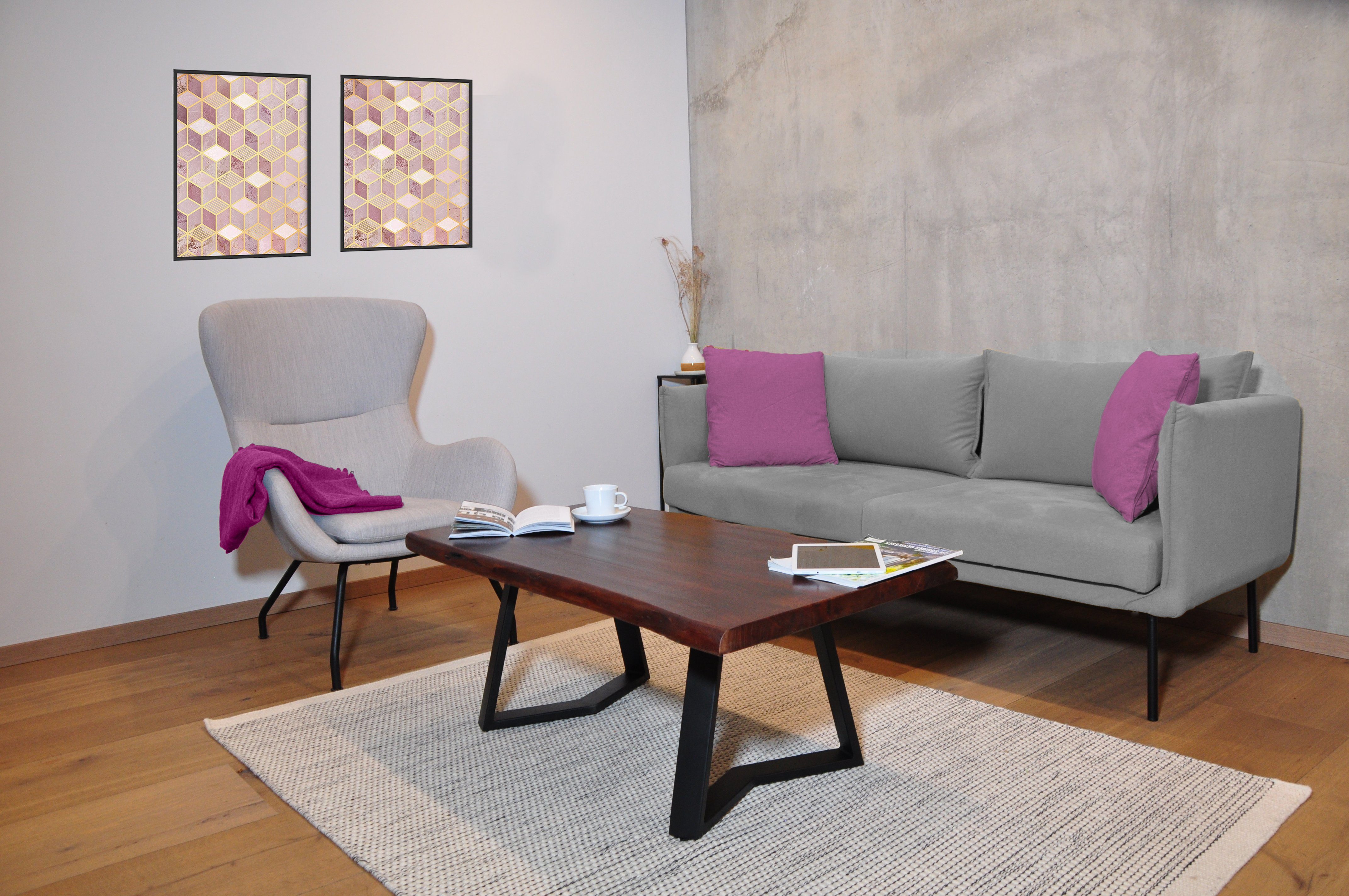 Sitheim-Europe Couchtisch PHOENIX Massiver Baumstamm Couchtisch 110cm Akazi günstig online kaufen