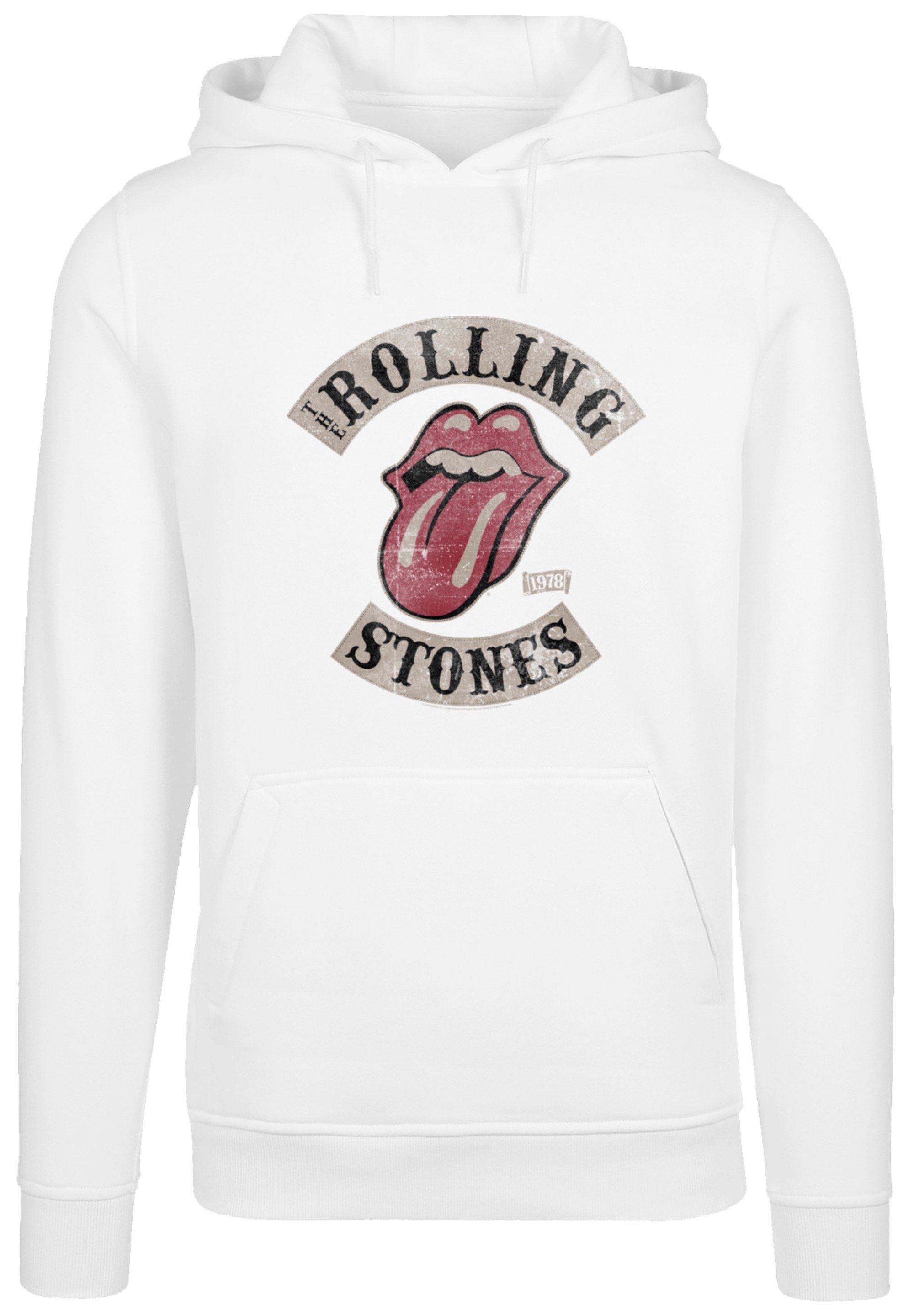 Musik Stones Kapuzenpullover Rolling Hoodie, Tour weiß Rock F4NT4STIC Warm, The Band Bequem