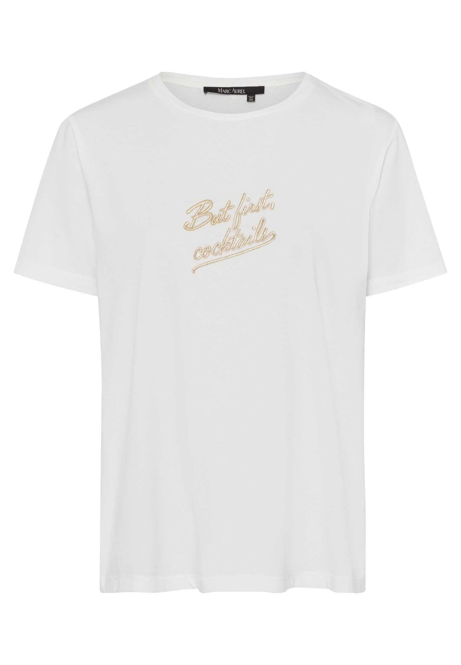 MARC AUREL T-Shirt mit "But first cocktails" Stick