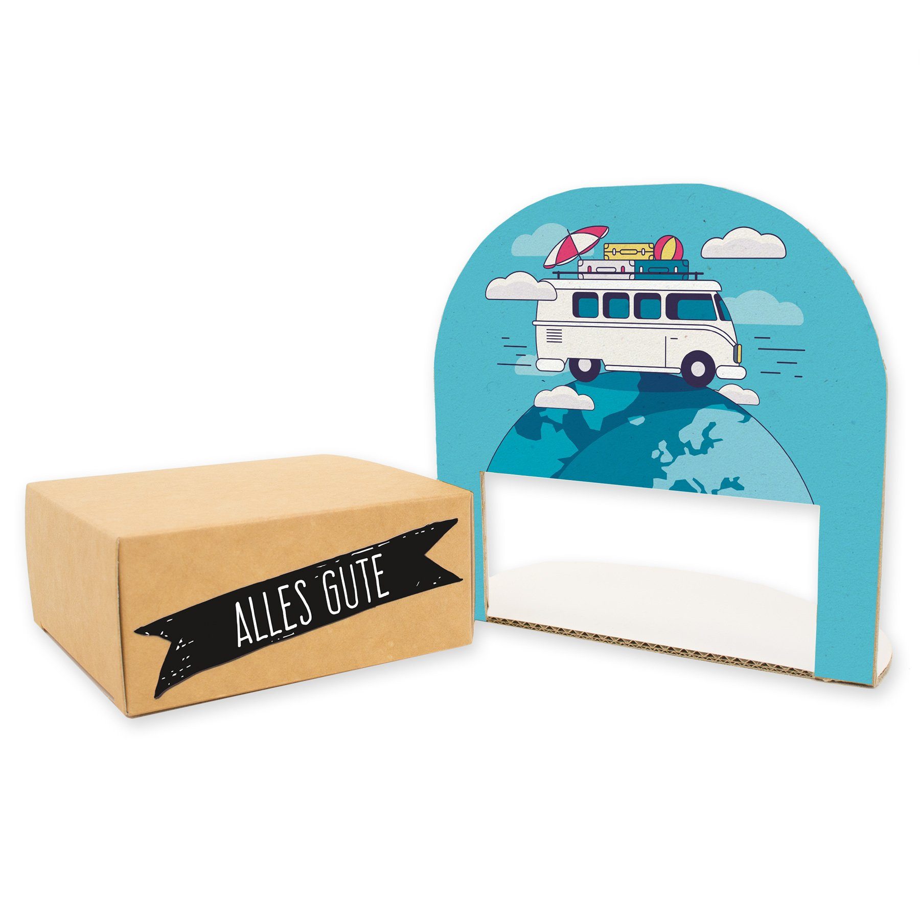 Thumbnail - itenga Geschenkbox itenga Geldgeschenkverpackung Wohnmobil (Motiv 40) mit Stickerbogen