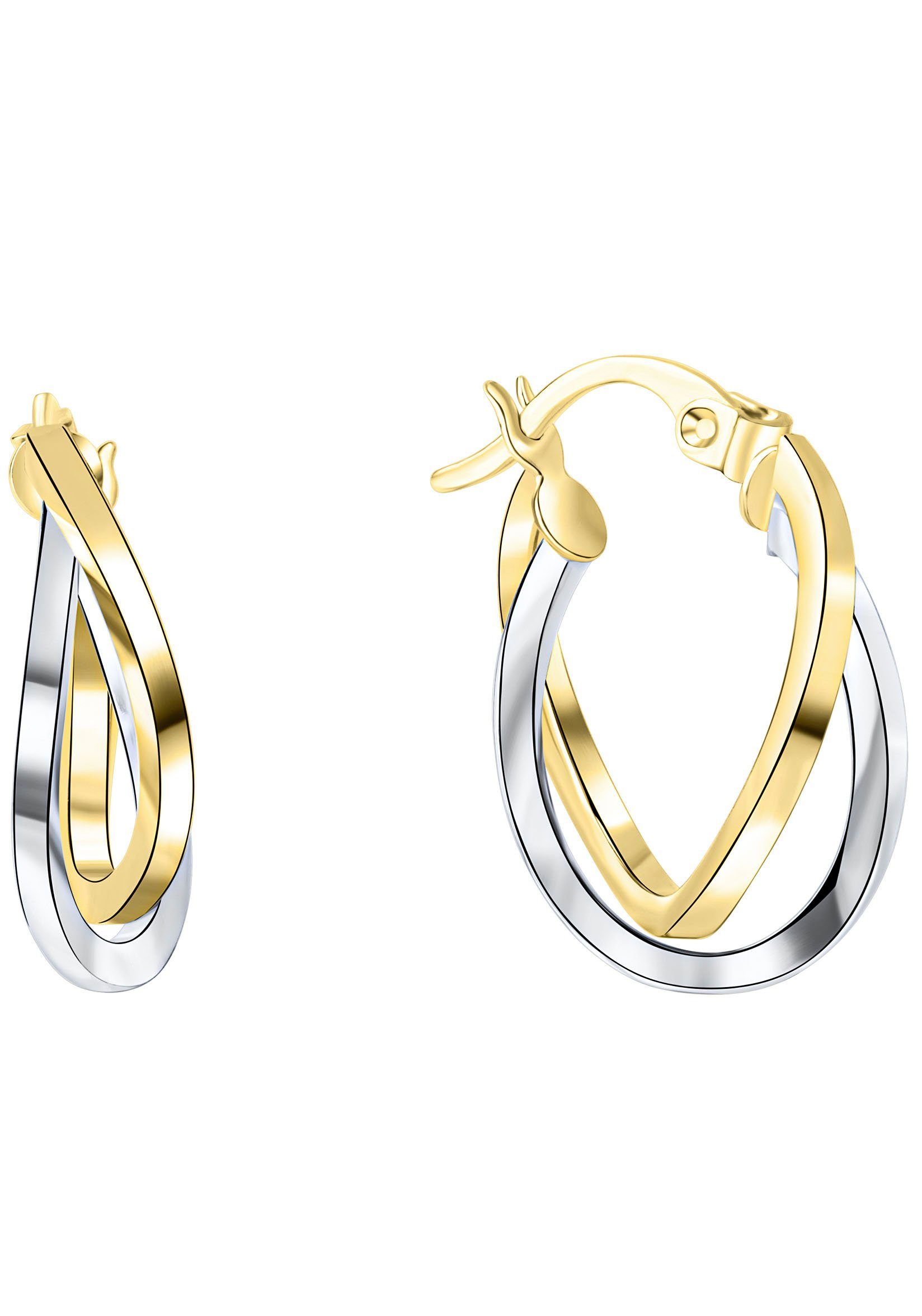Paar Creolen Schmuck Geschenk Gold 375 Ohrschmuck Creole