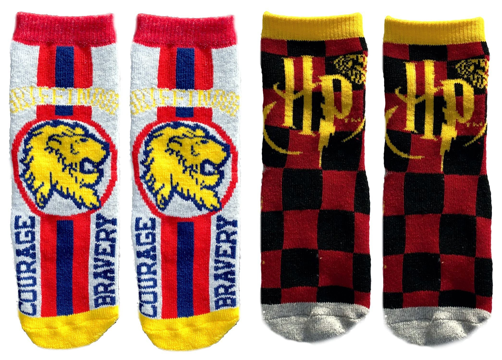 Harry Potter Haussocken HARRY POTTER Antirutsch Noppensocken 2 Paar Jungen und Mädchen Kindersocken Strümpfe Socken Gr. 23/26 27/30 31/34