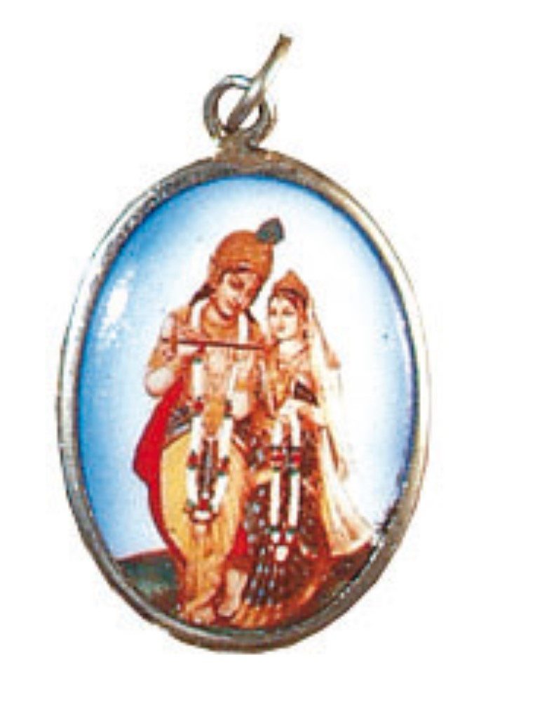 Kette mit Anhänger Spiritanhänger "Krishna & Radha"