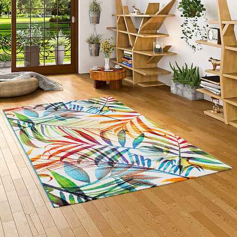 Designteppich Designer Teppich Faro Tropical Bunte Zweige, Pergamon, Rechteckig, Höhe: 11 mm