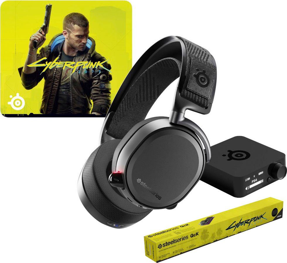 SteelSeries Bundle Arctis Pro Wireless + QcK Large Cyberpunk Edition  Gaming-Headset