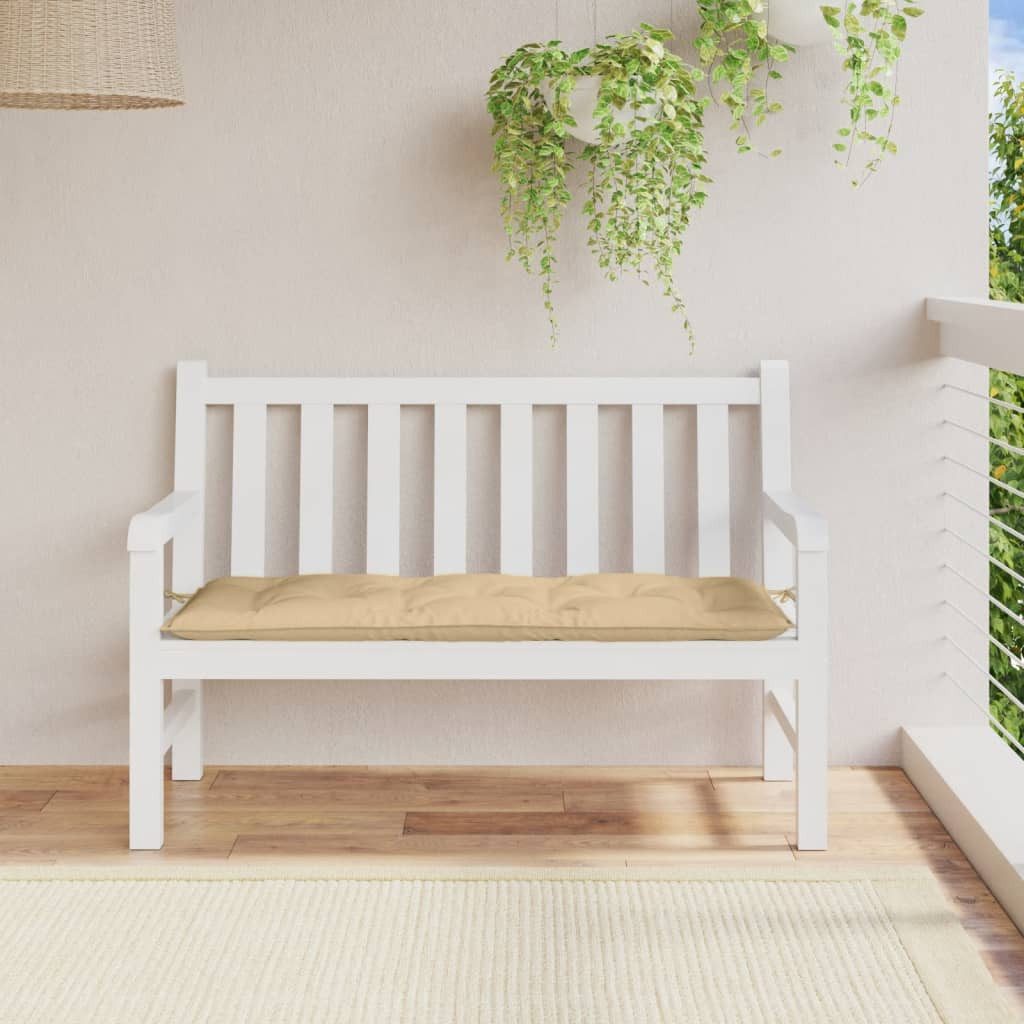 vidaXL Sitzauflage Gartenbank-Auflage Melange Beige 120x50x7 günstig online kaufen