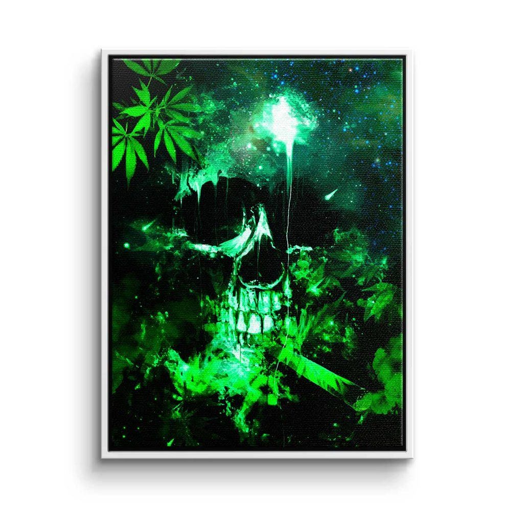 DOTCOMCANVAS® Leinwandbild, Premium Leinwandbild - Pop Art - Toxic Green - Motivation - Mindset weißer Rahmen