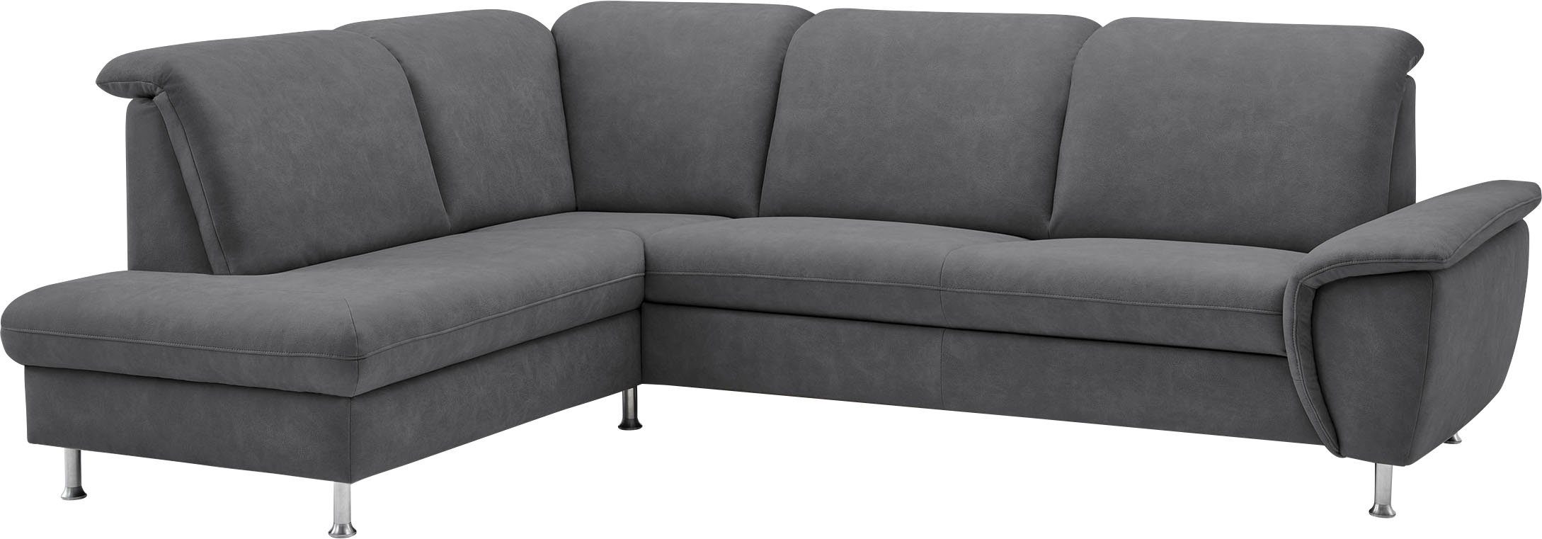 CALIZZA INTERIORS Ecksofa Federkern, Garnet, inklusive Kopfteilverstellung, mit Bettfunktion wahlweise